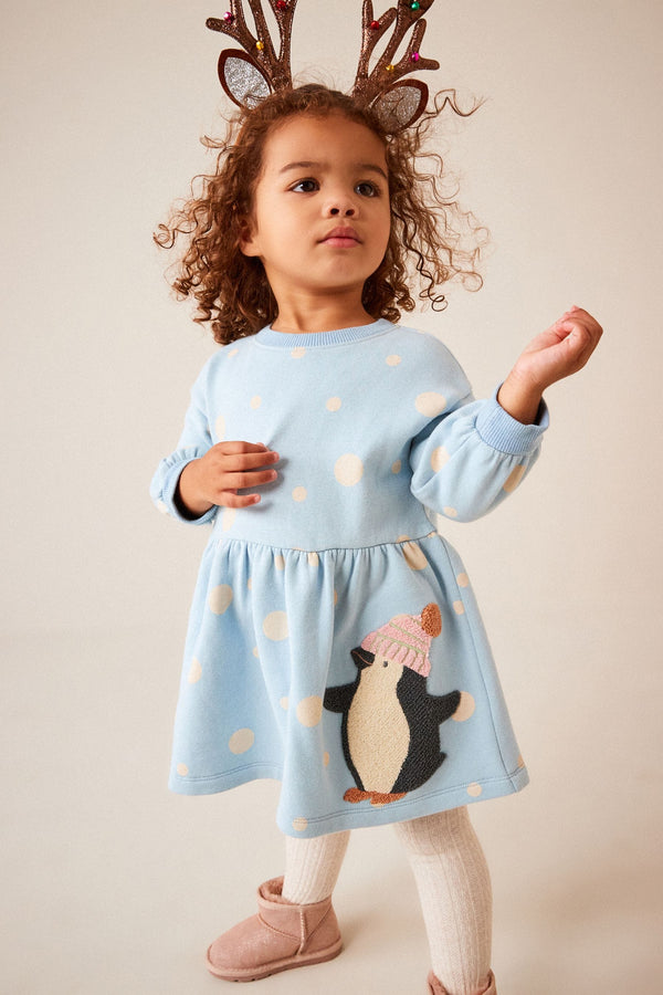 Blue Character Sweat Dress (3mths-7yrs)