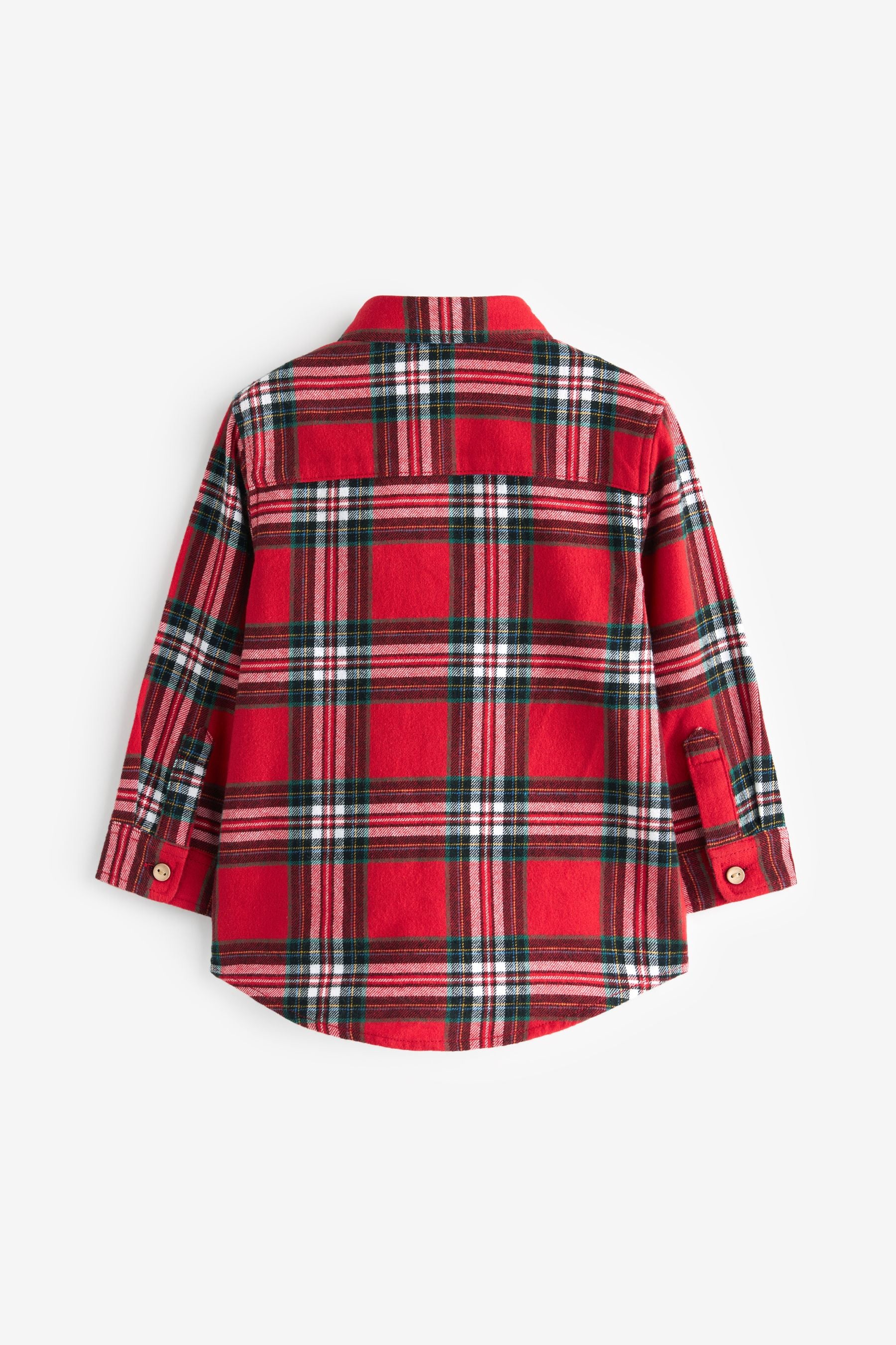 Red Tartan With Rudolph Pocket Next Check Shirt (3mths-7yrs)