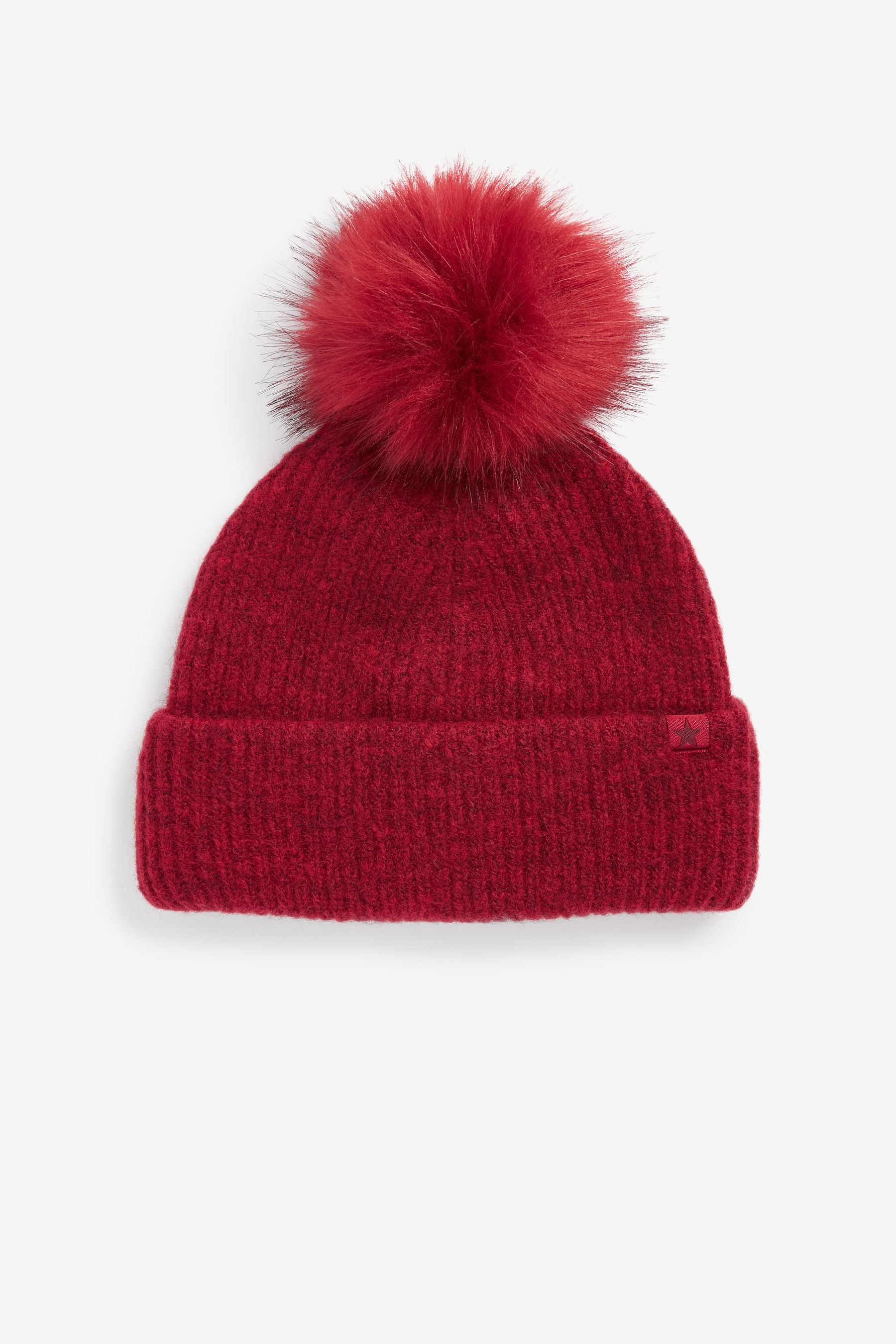 Red Pom Pom Beanie Hat (3-16yrs)