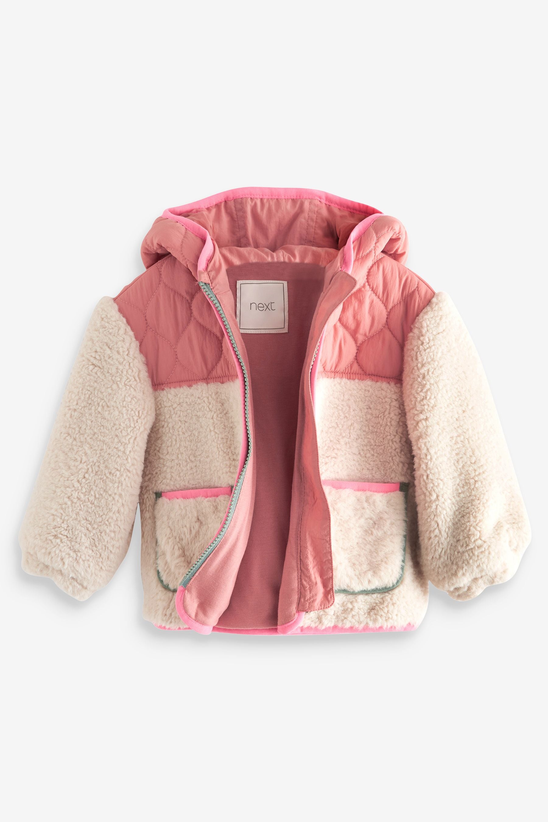 Cream/Pink Nylon Mix Jacket (12mths-7yrs)