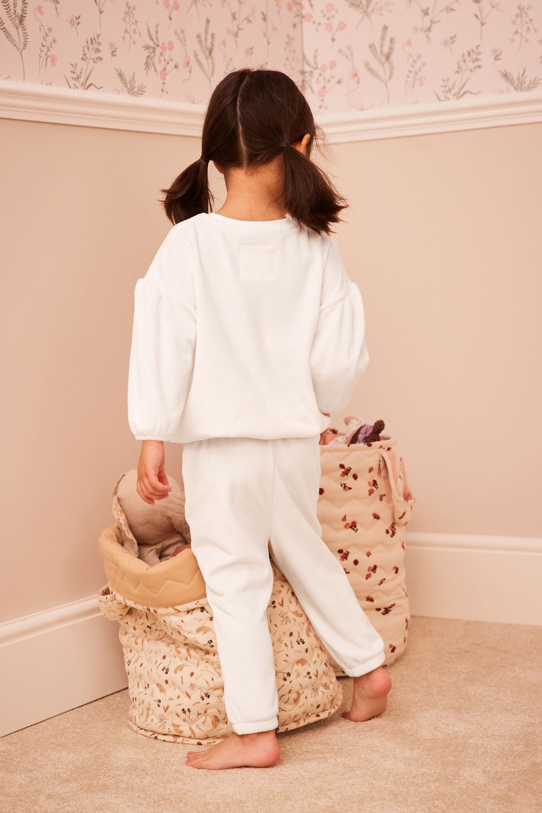 Ecru Cream Mouse Cosy Fleece Pyjamas (3-16yrs)