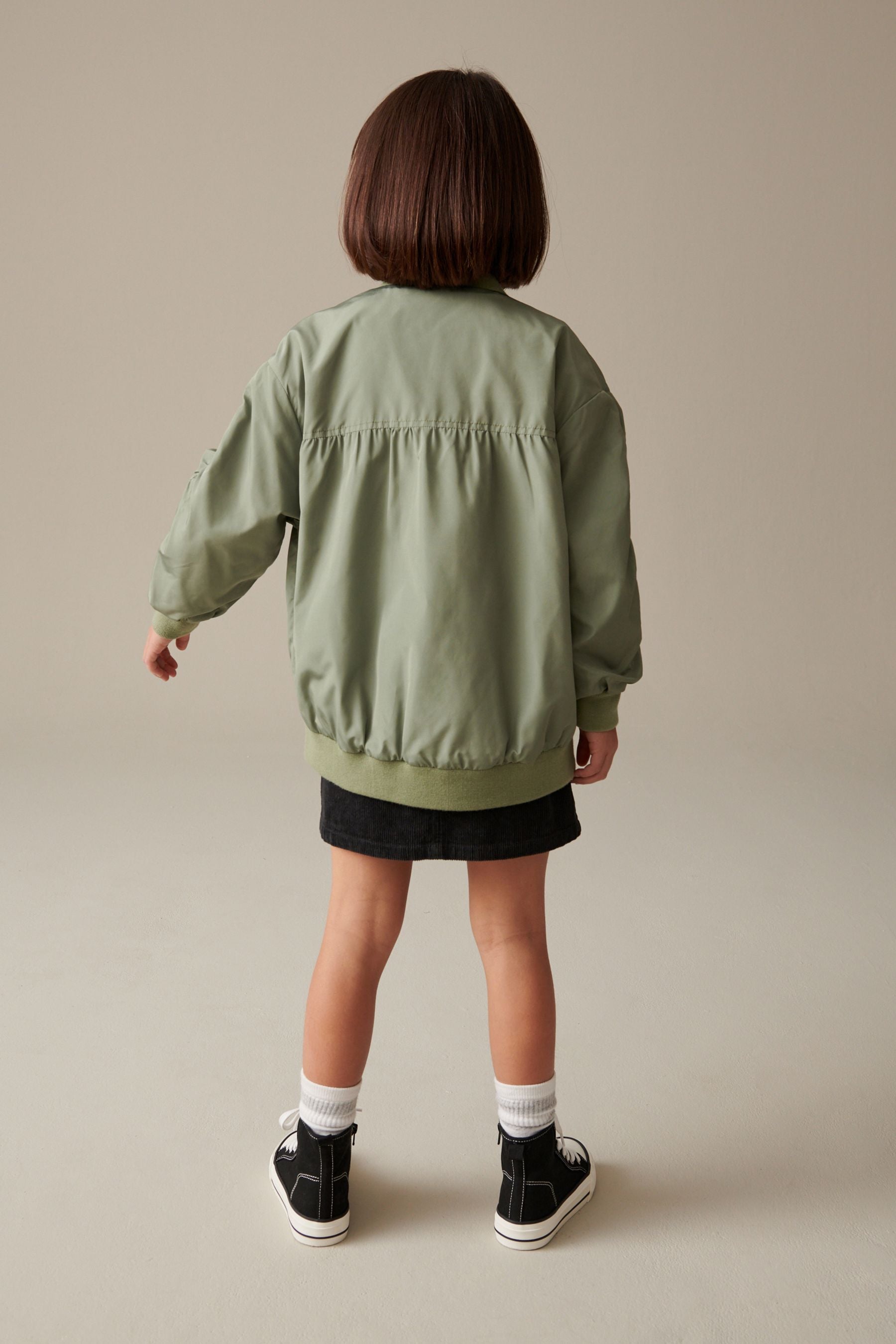 Khaki Green Shower Resistant Bomber Jacket (3-16yrs)