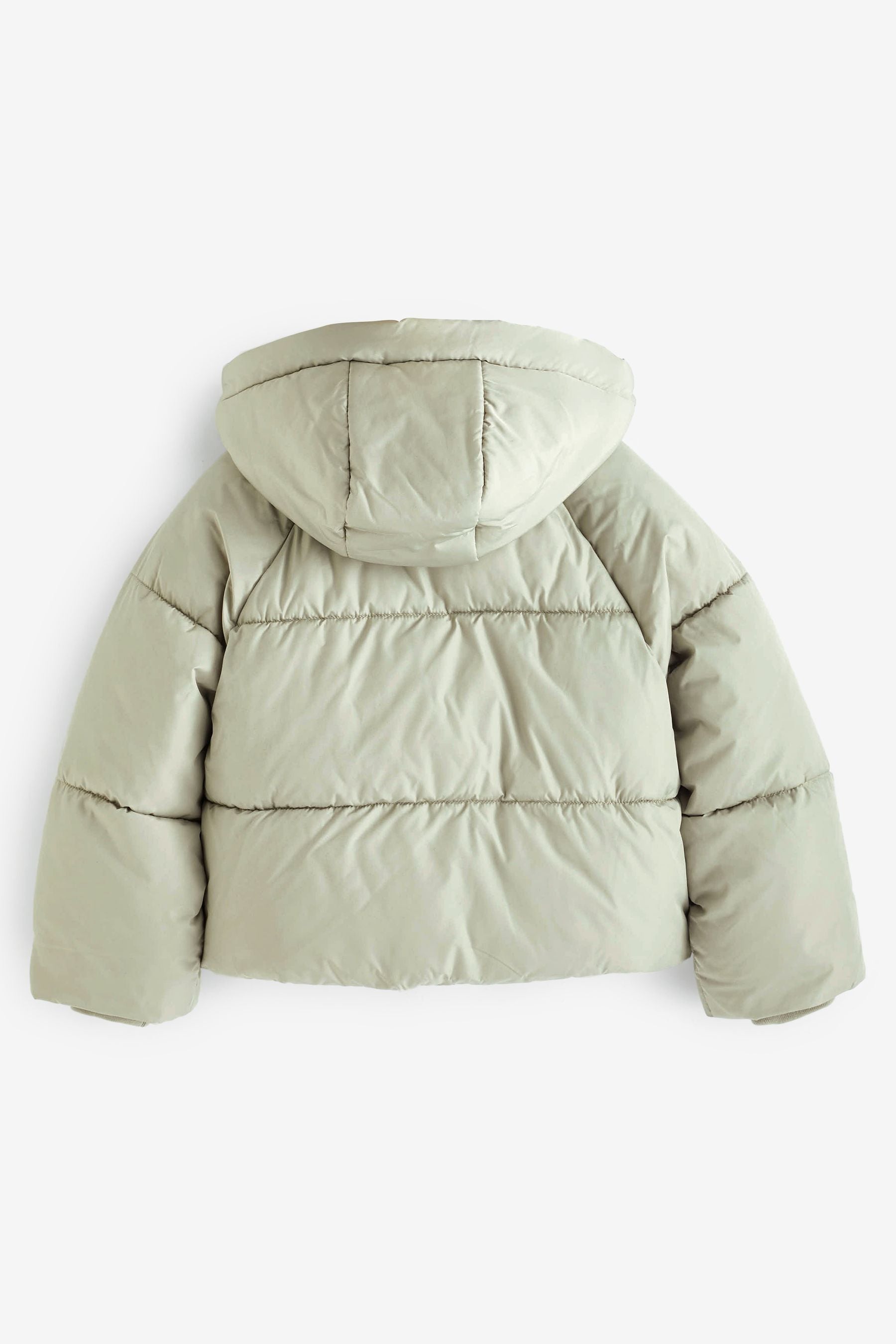 Green Shower Reistant Crop Padded Coat (5-14yrs)