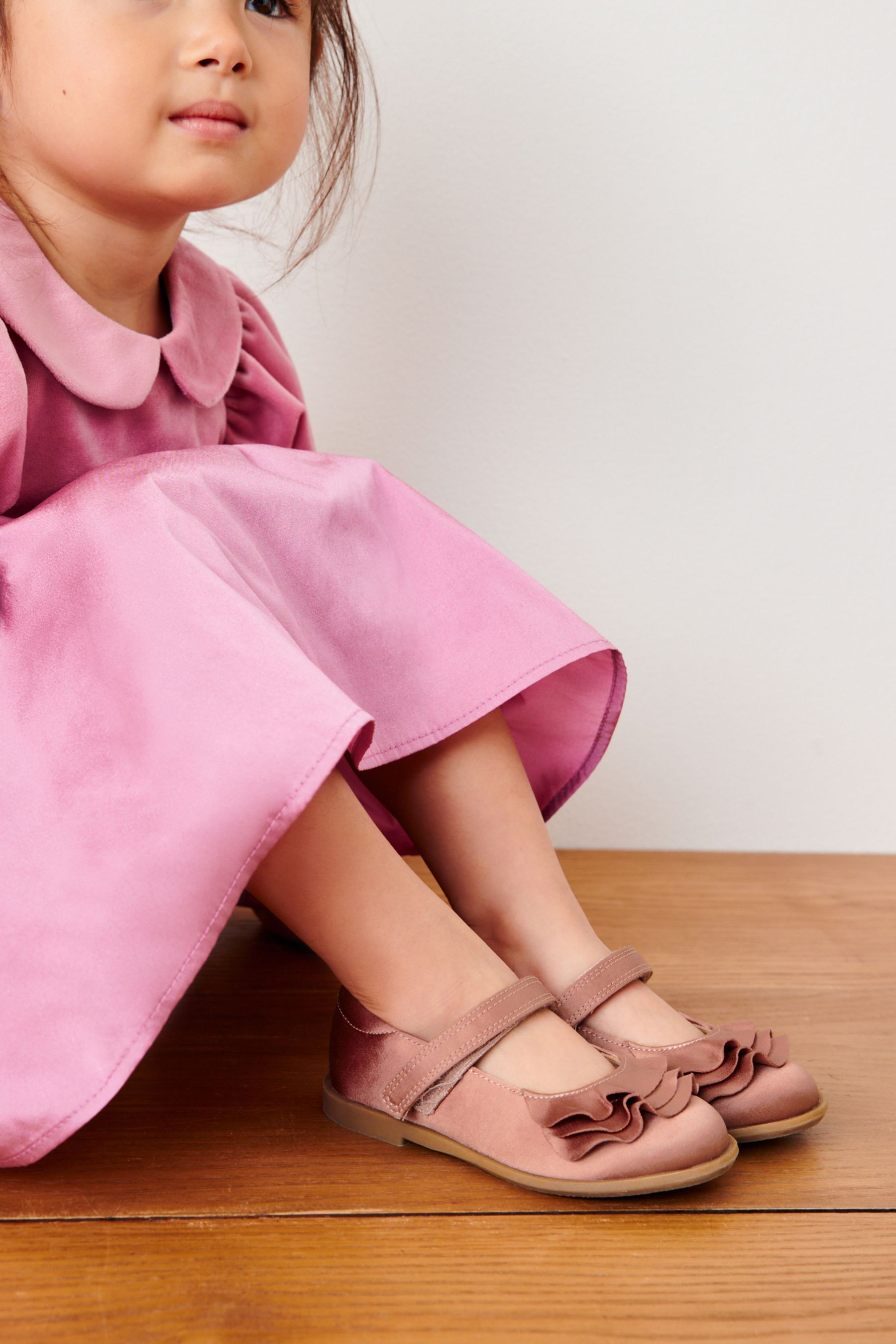 Pink Ruffle Mary Jane Shoes