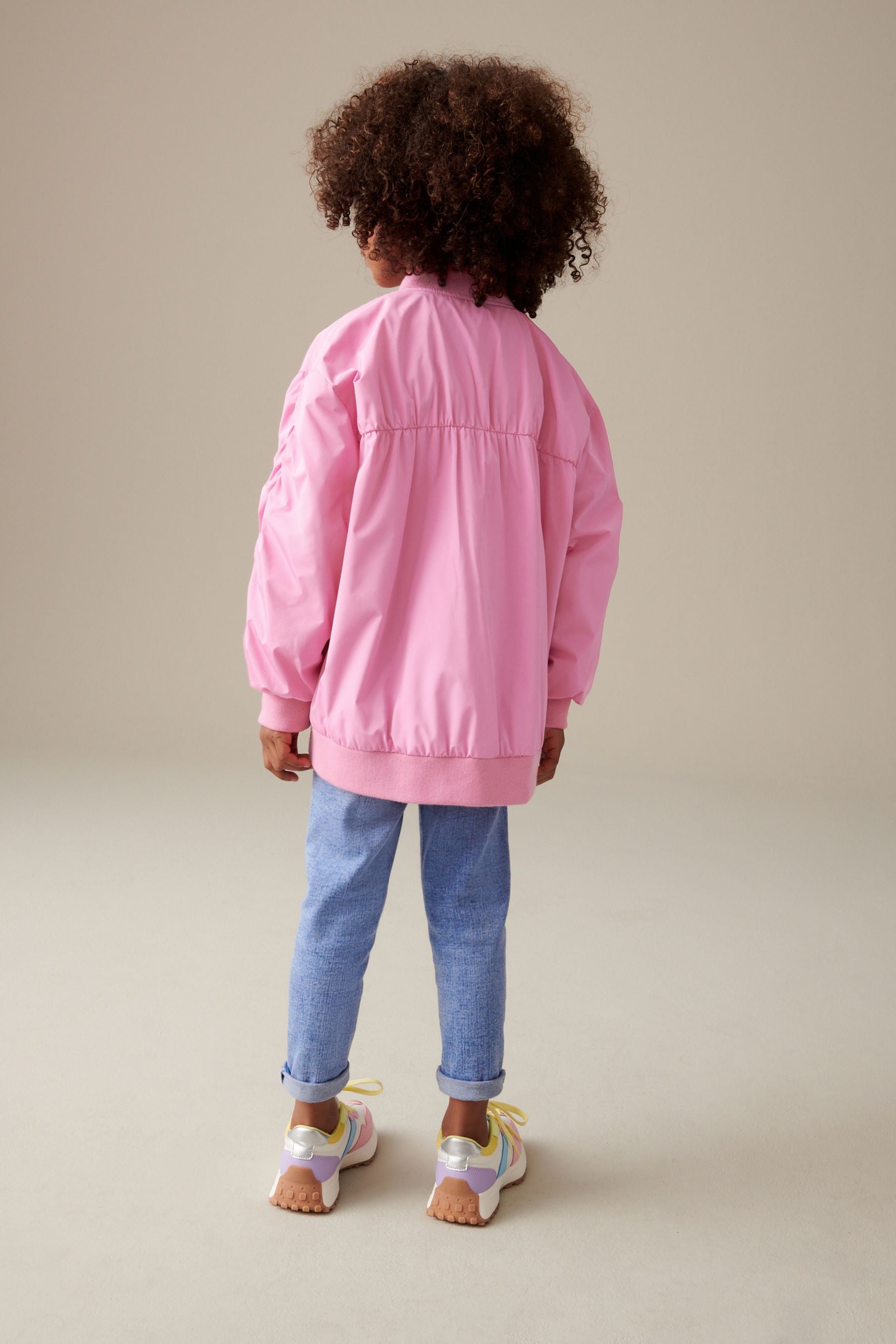 Pink Shower Resistant Bomber Jacket (3-16yrs)