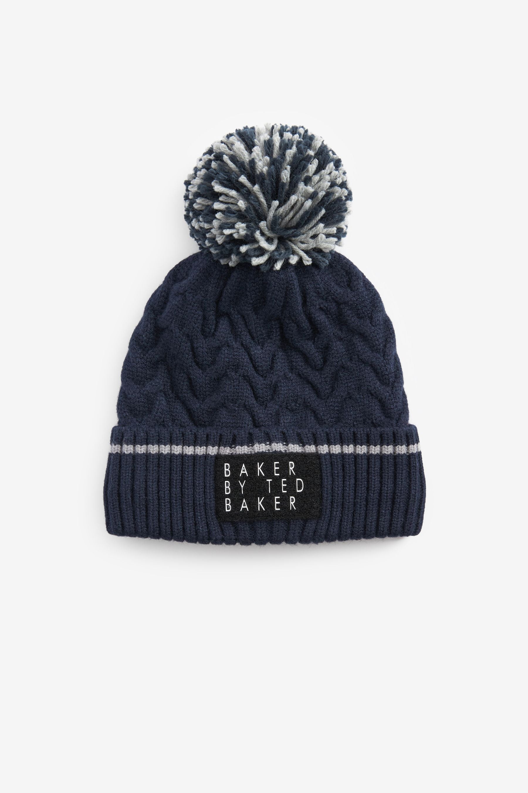 Navy Baker by Ted Baker Pom Hat and Mittens Set