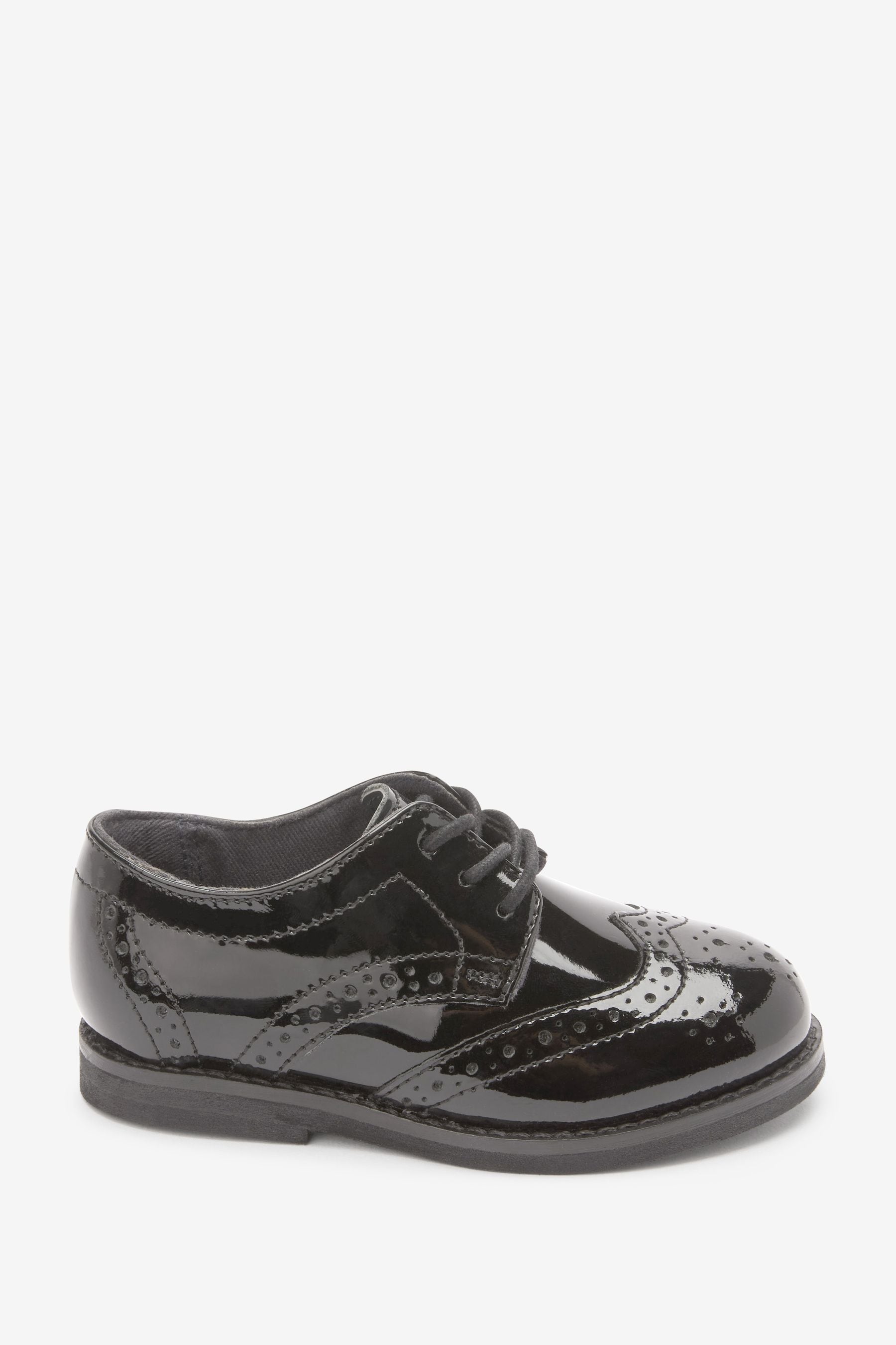 Black Ground Smart Leather Brogues Shoes