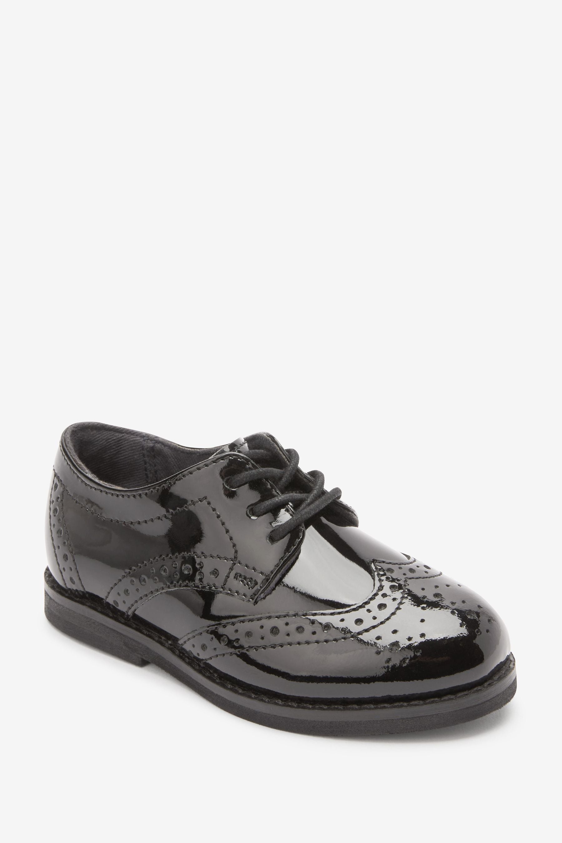 Black Ground Smart Leather Brogues Shoes