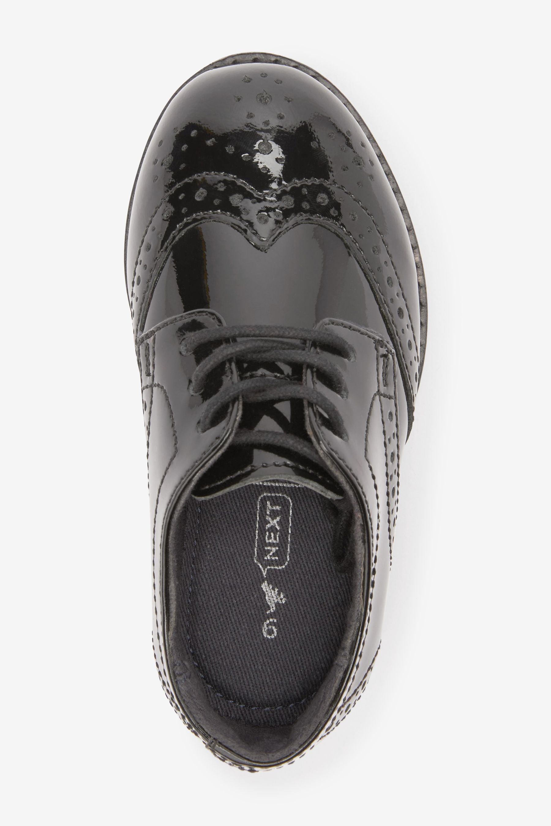 Black Ground Smart Leather Brogues Shoes