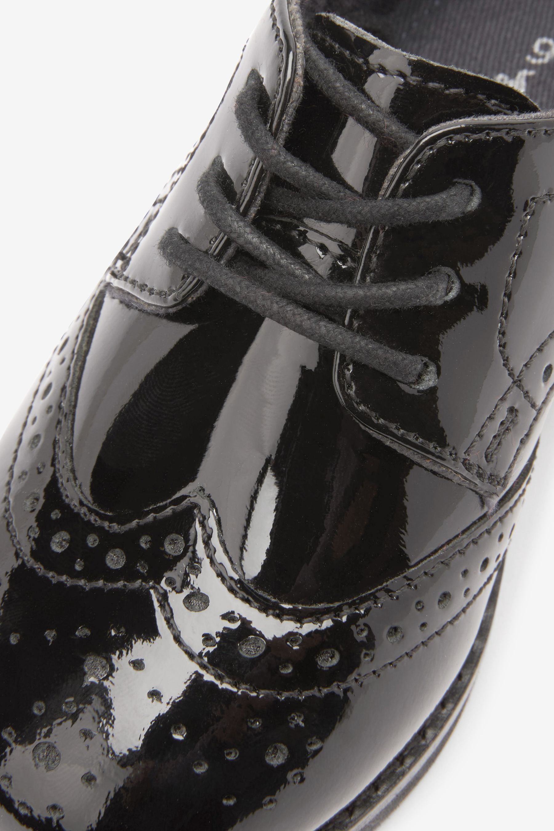 Black Ground Smart Leather Brogues Shoes