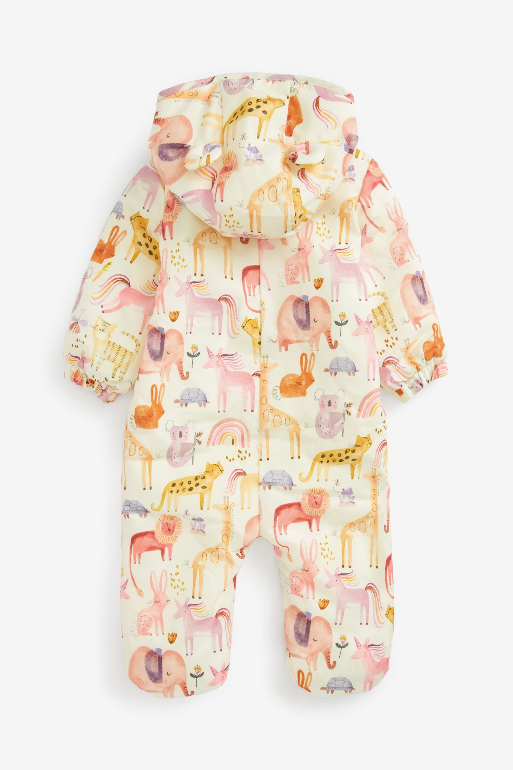 Cream Character Print Baby All-In-One Lightweight Pramsuit (0mths-2yrs)