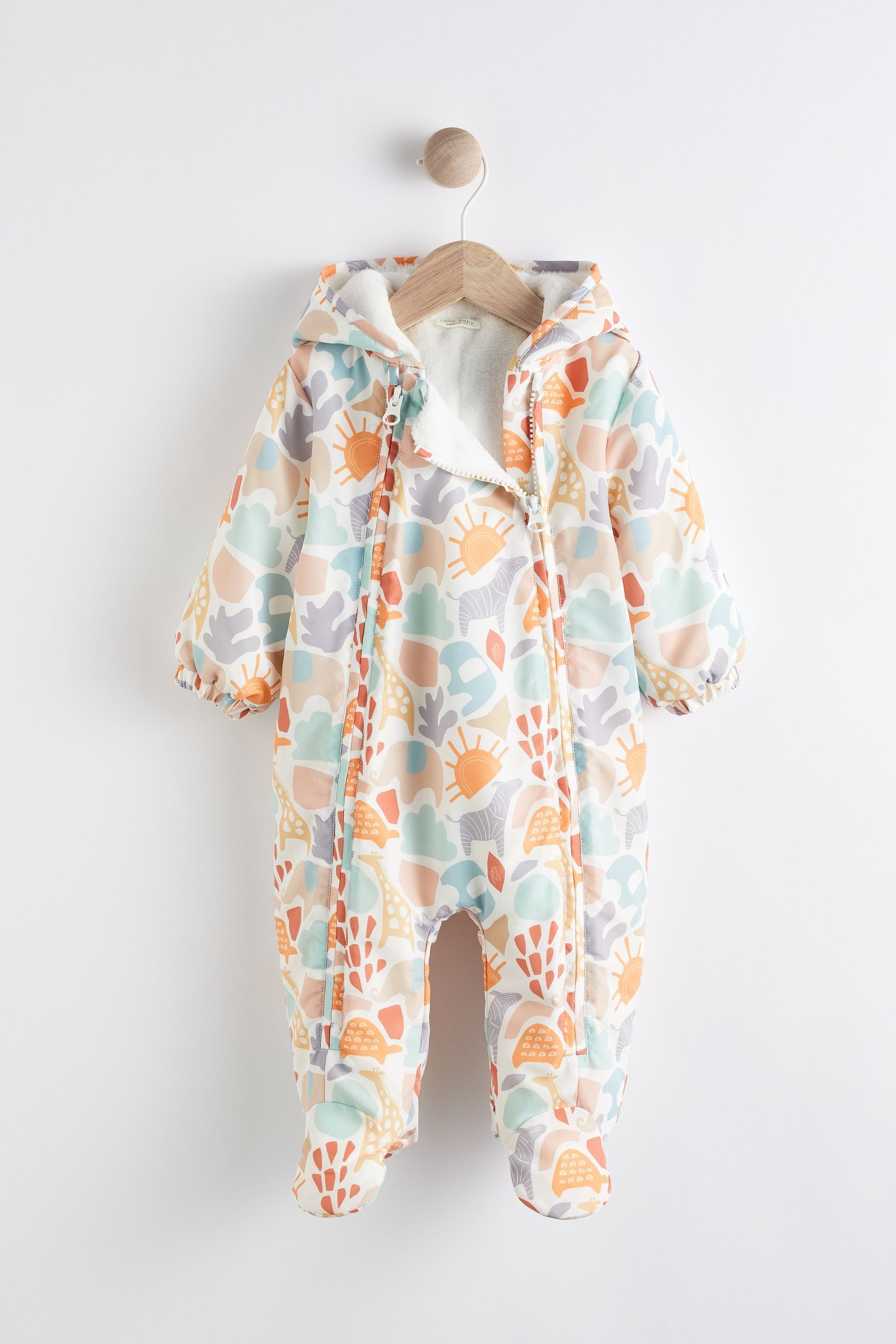 Cream Character Print Baby All-In-One Pramsuit (0mths-2yrs)