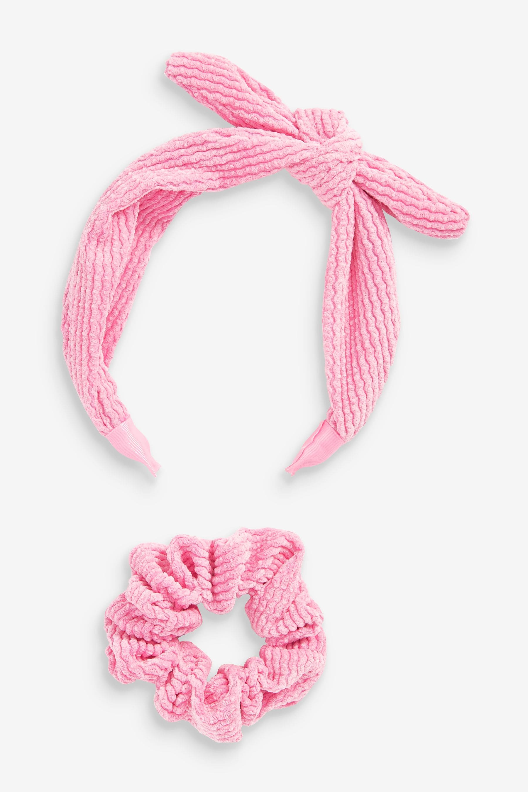 Bright Pink Aliceband and Scrunchie Set