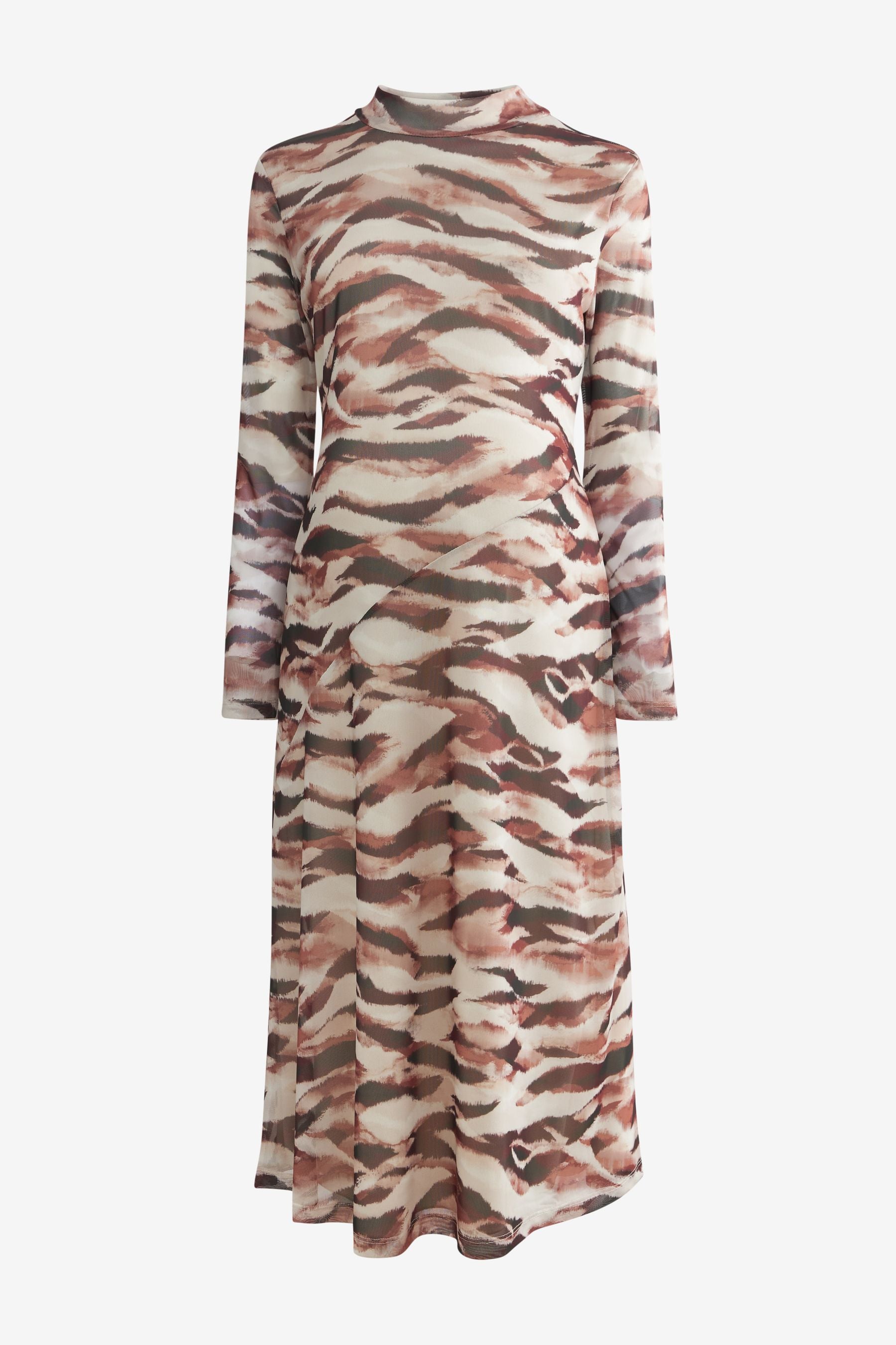 Animal Print Maternity Mesh Dress