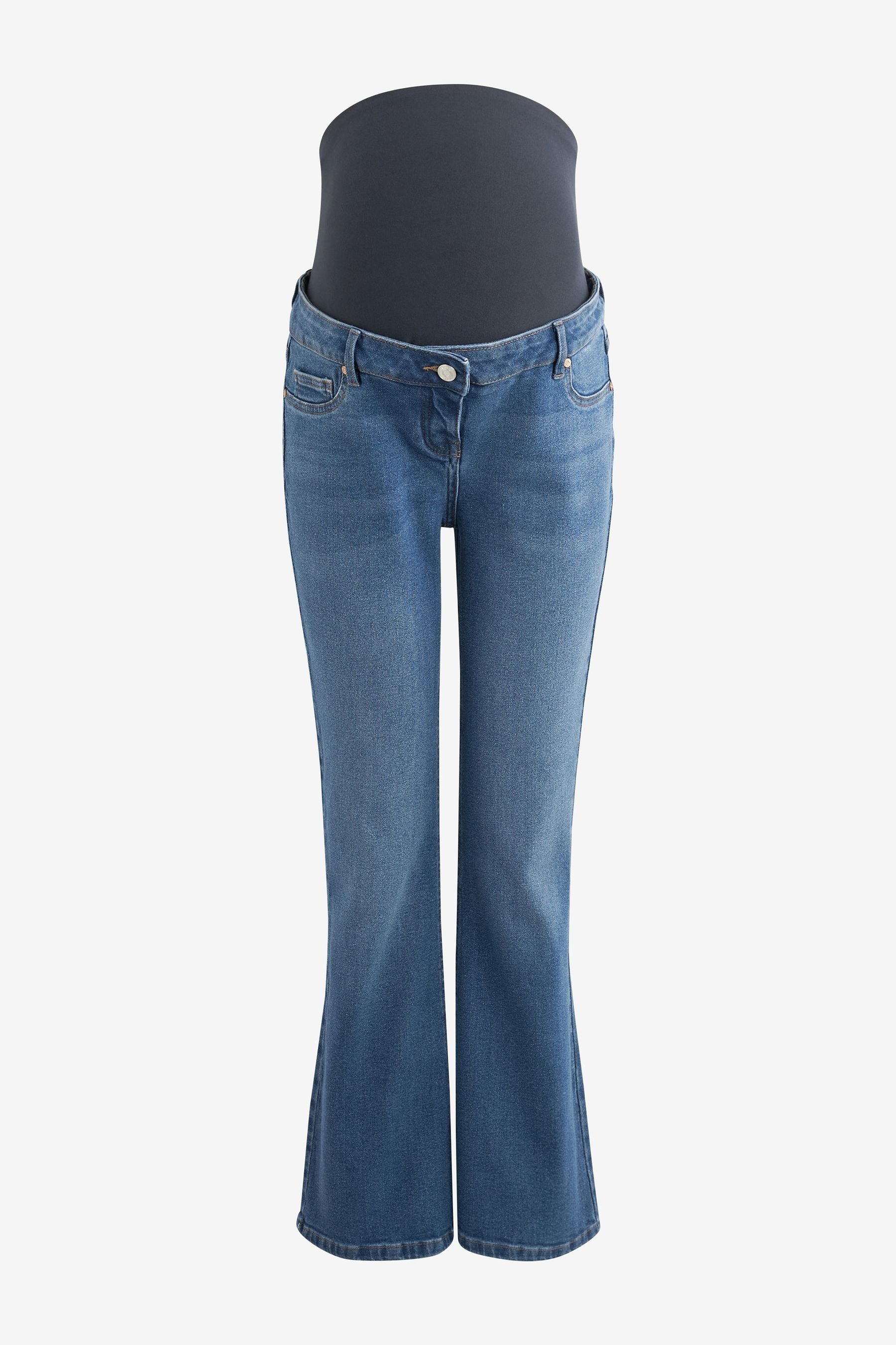 Blue Maternity Flared Jeans