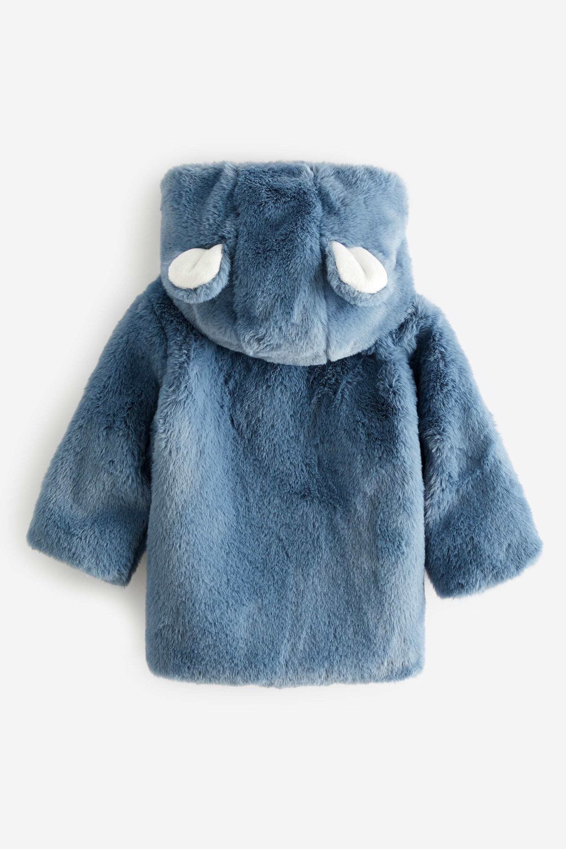 Blue Hooded Ears Cosy Button-Up Baby Jacket (0mths-2yrs)