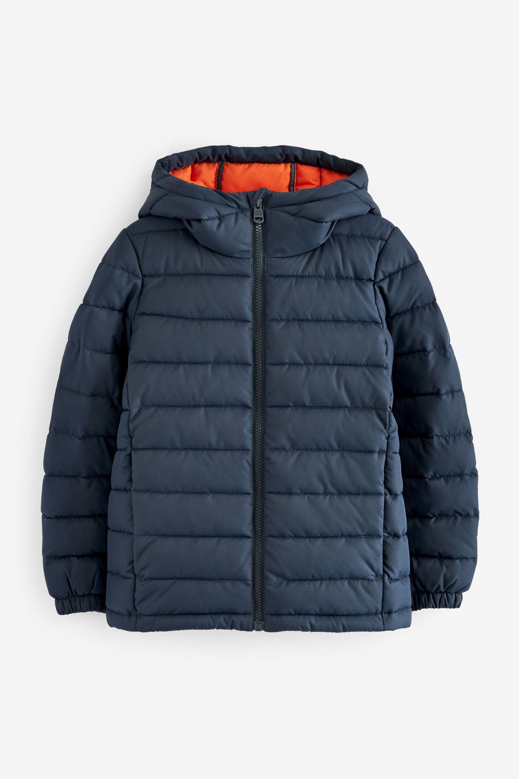 Navy Blue Quilted Midweight Hooded Jacket (3-17yrs)