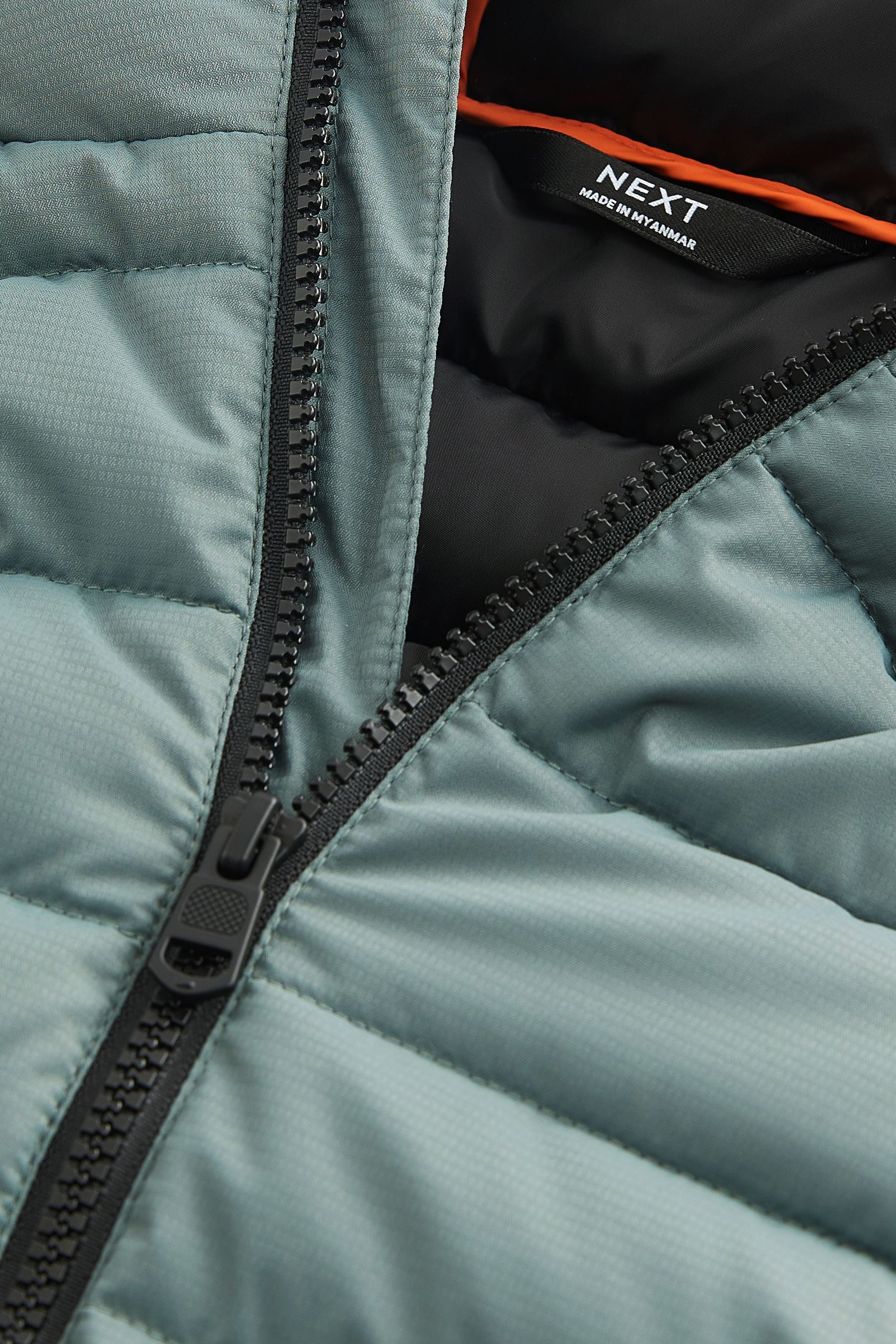 Teal Blue Quilted Midweight Hooded Jacket (3-16yrs)