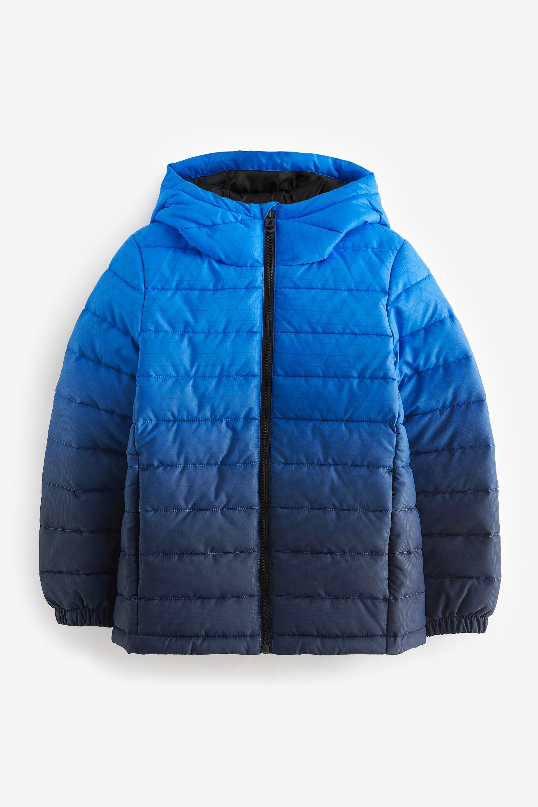 Blue Print Quilted Midweight Hooded Jacket (3-17yrs)