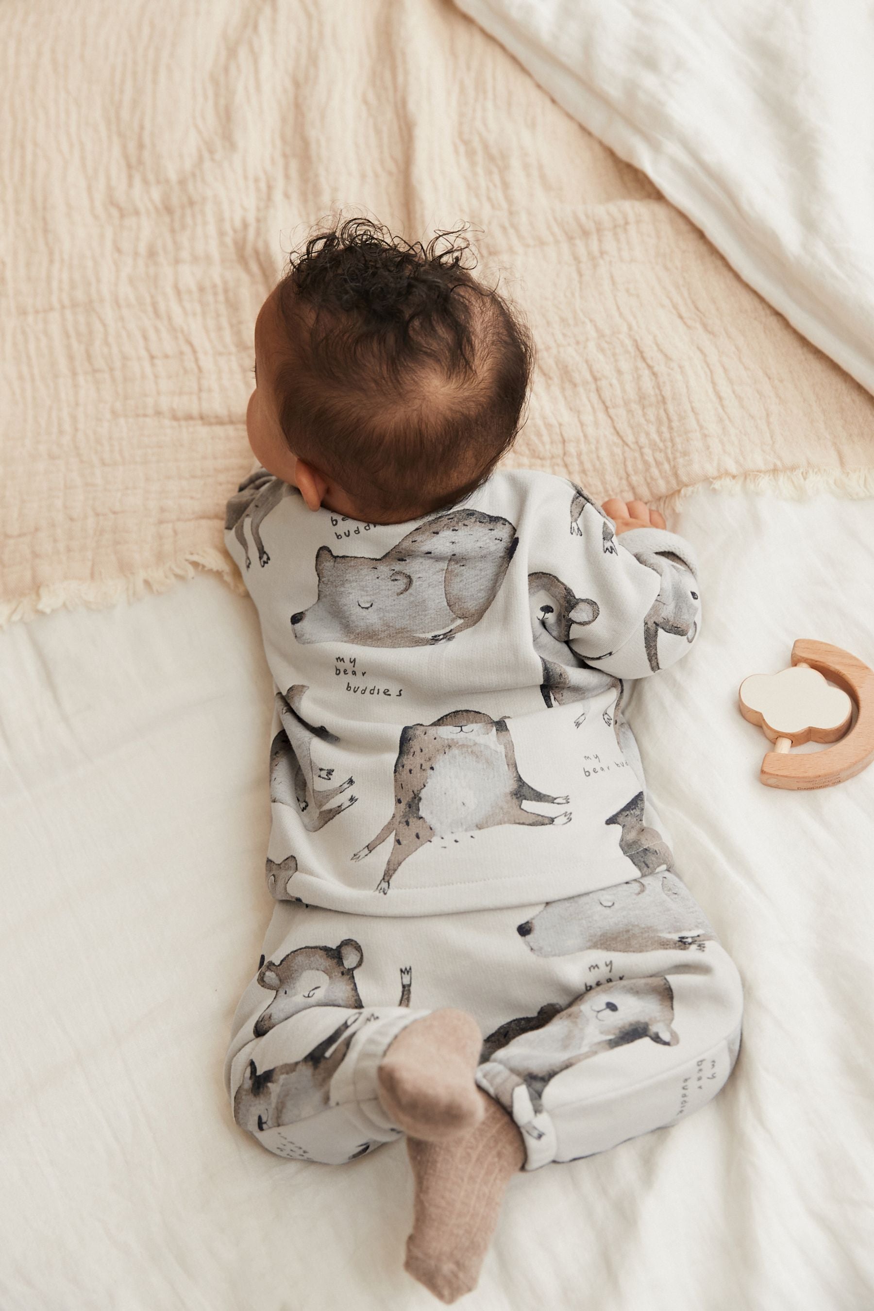 Grey Bear Two Piece Baby Sweatshirt And Joggers