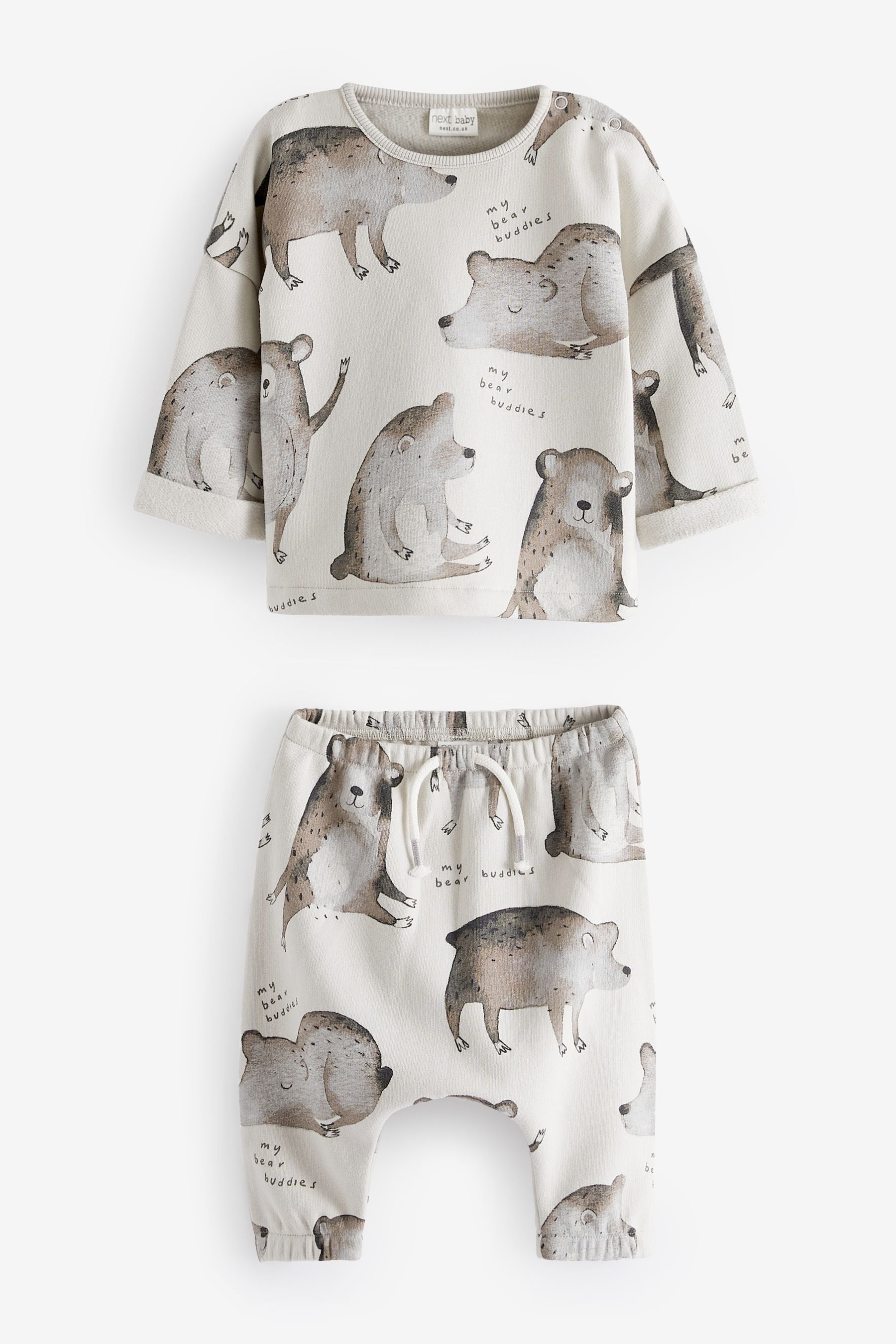 Grey Bear Two Piece Baby Sweatshirt And Joggers