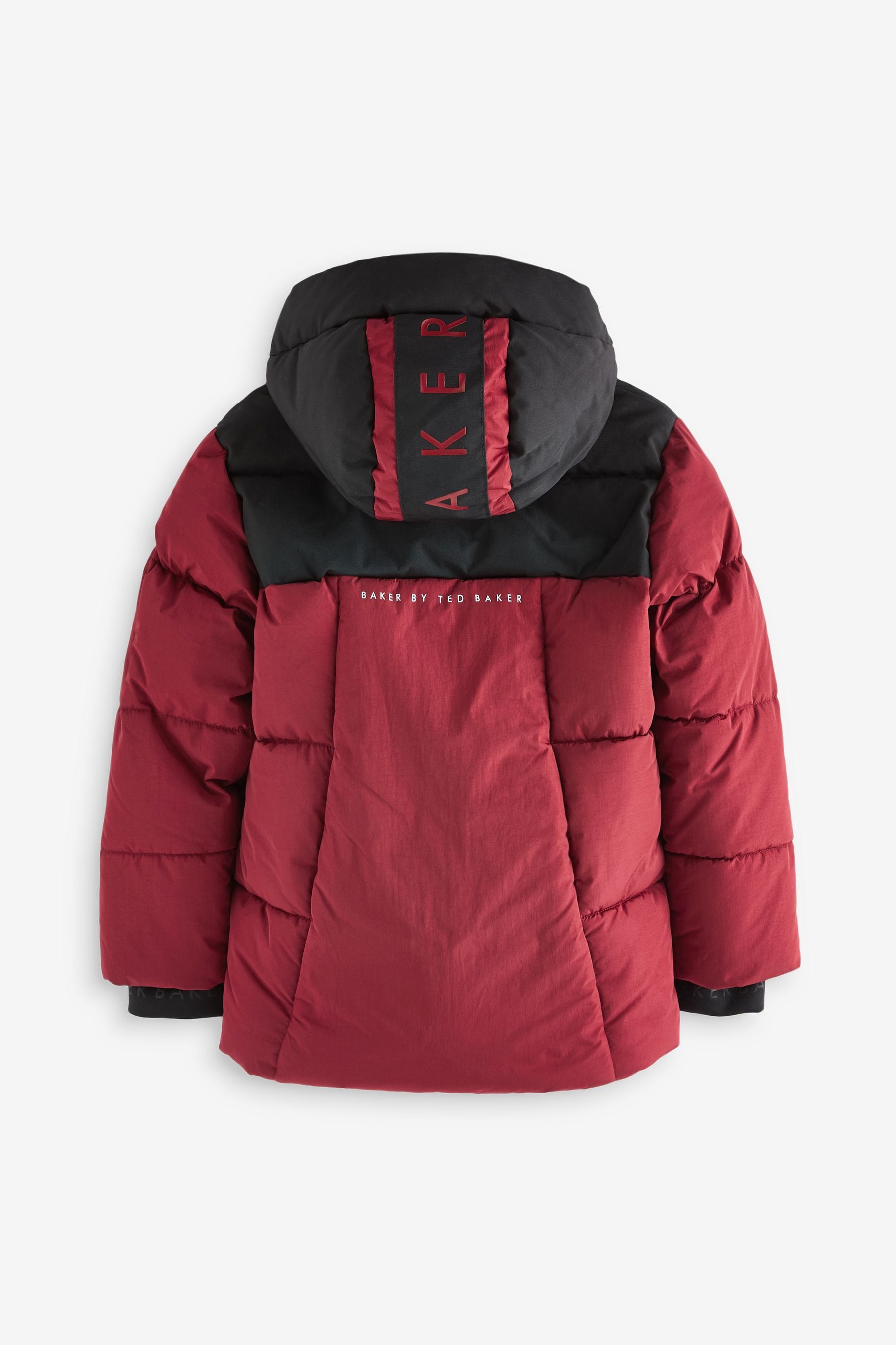 Red Baker by Ted Baker Shower Resistant Colourblock Padded Coat