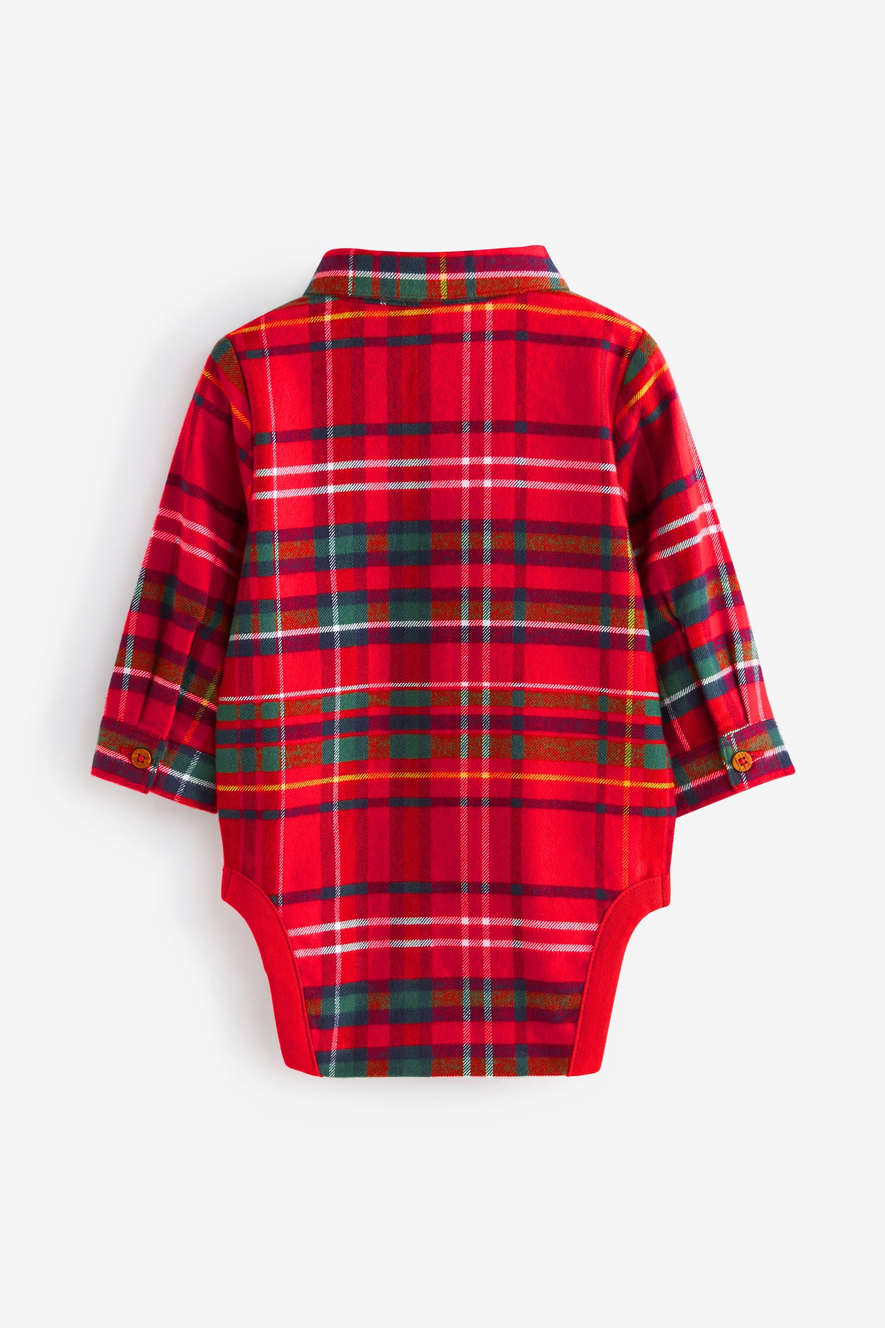 Red Check Shirt Baby Bodysuit