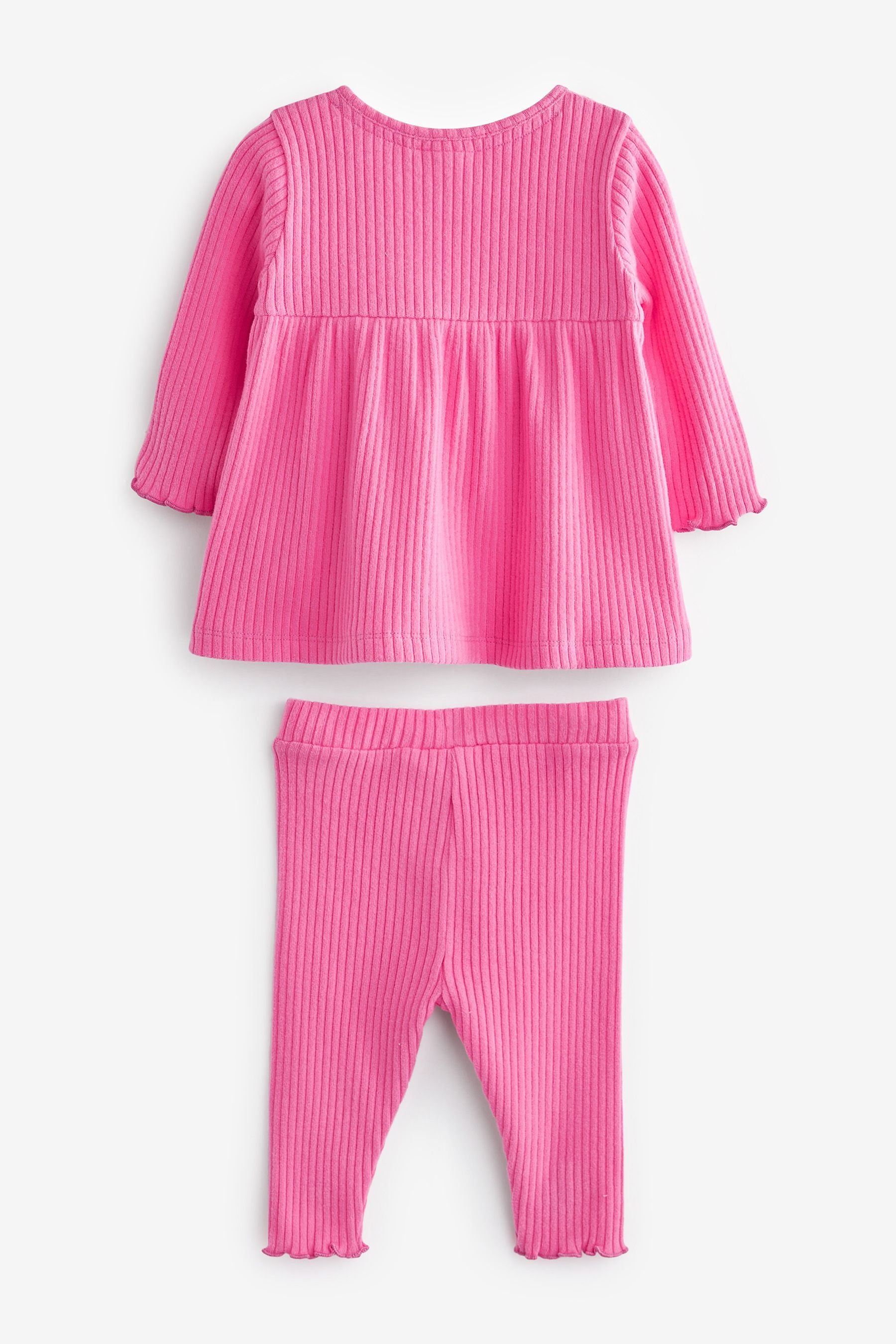 Pink Baby Wrap Top And Trouser Set 2 Piece