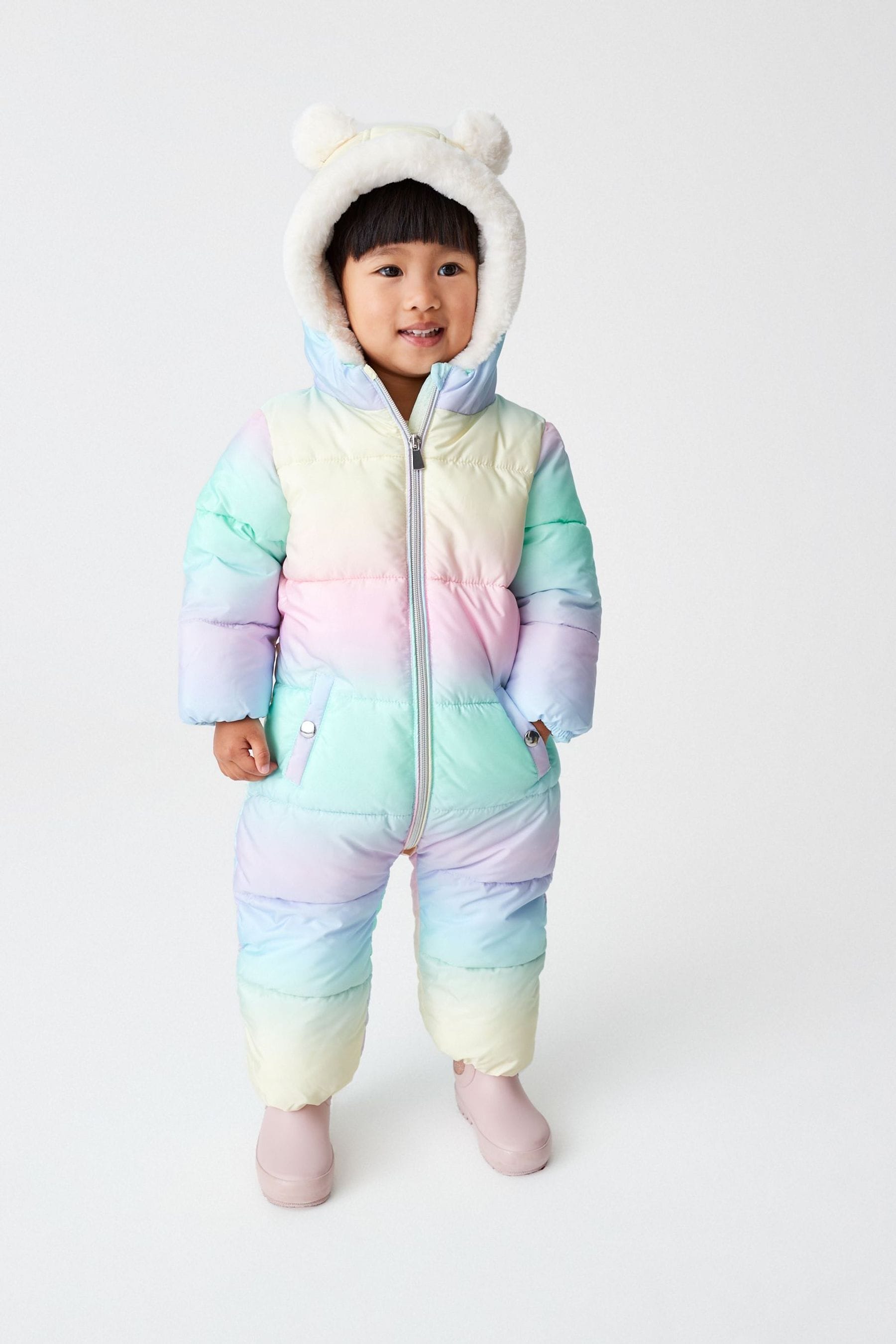 Multi Rainbow Shower Resistant Ombre Snowsuit (3mths-7yrs)