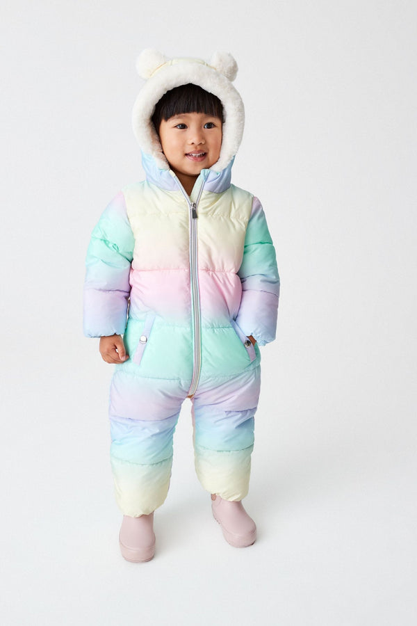 Multi Rainbow Shower Resistant Ombre Snowsuit (3mths-7yrs)