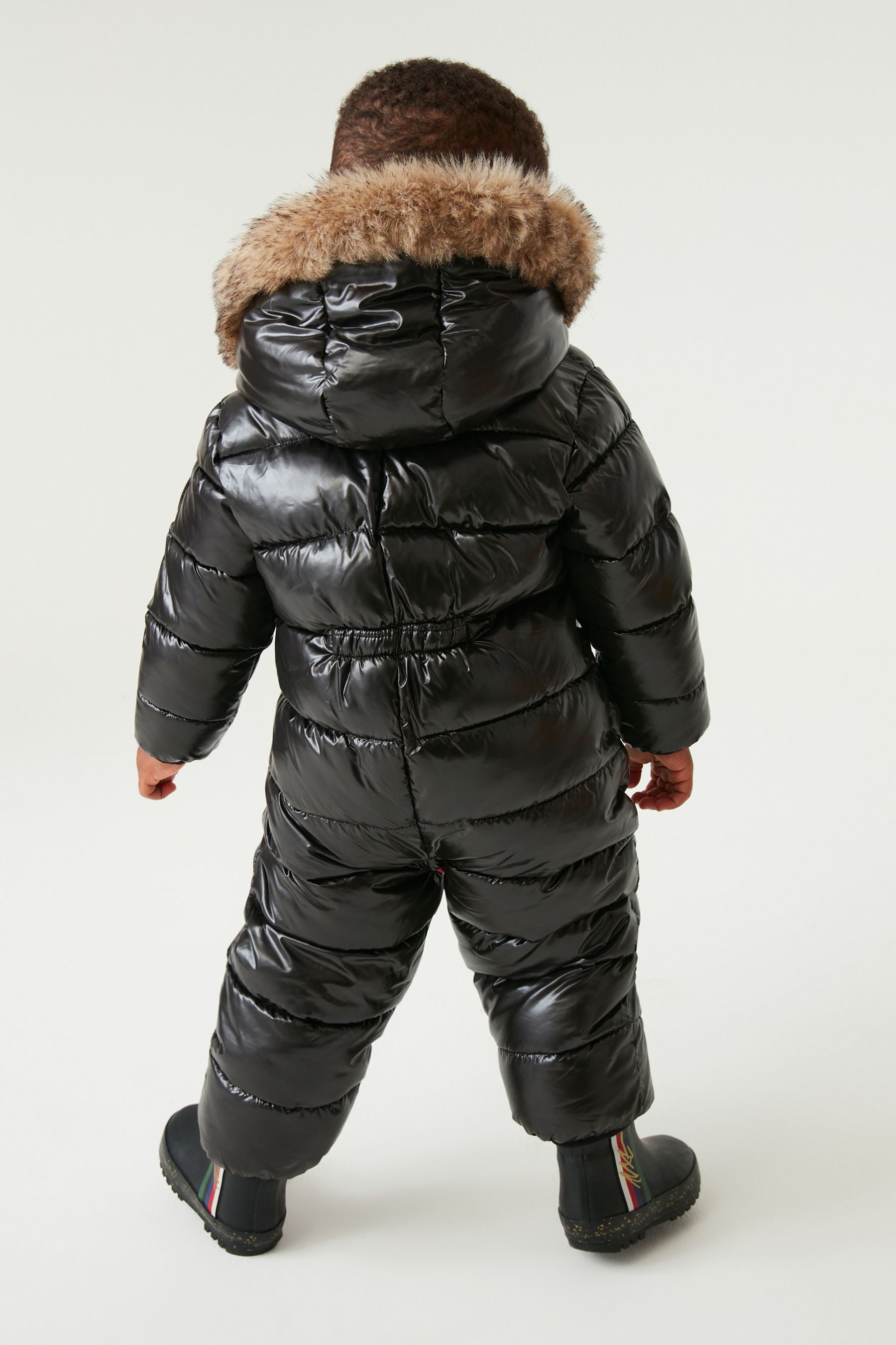 Black Shiny Snowsuit (3mths-7yrs)