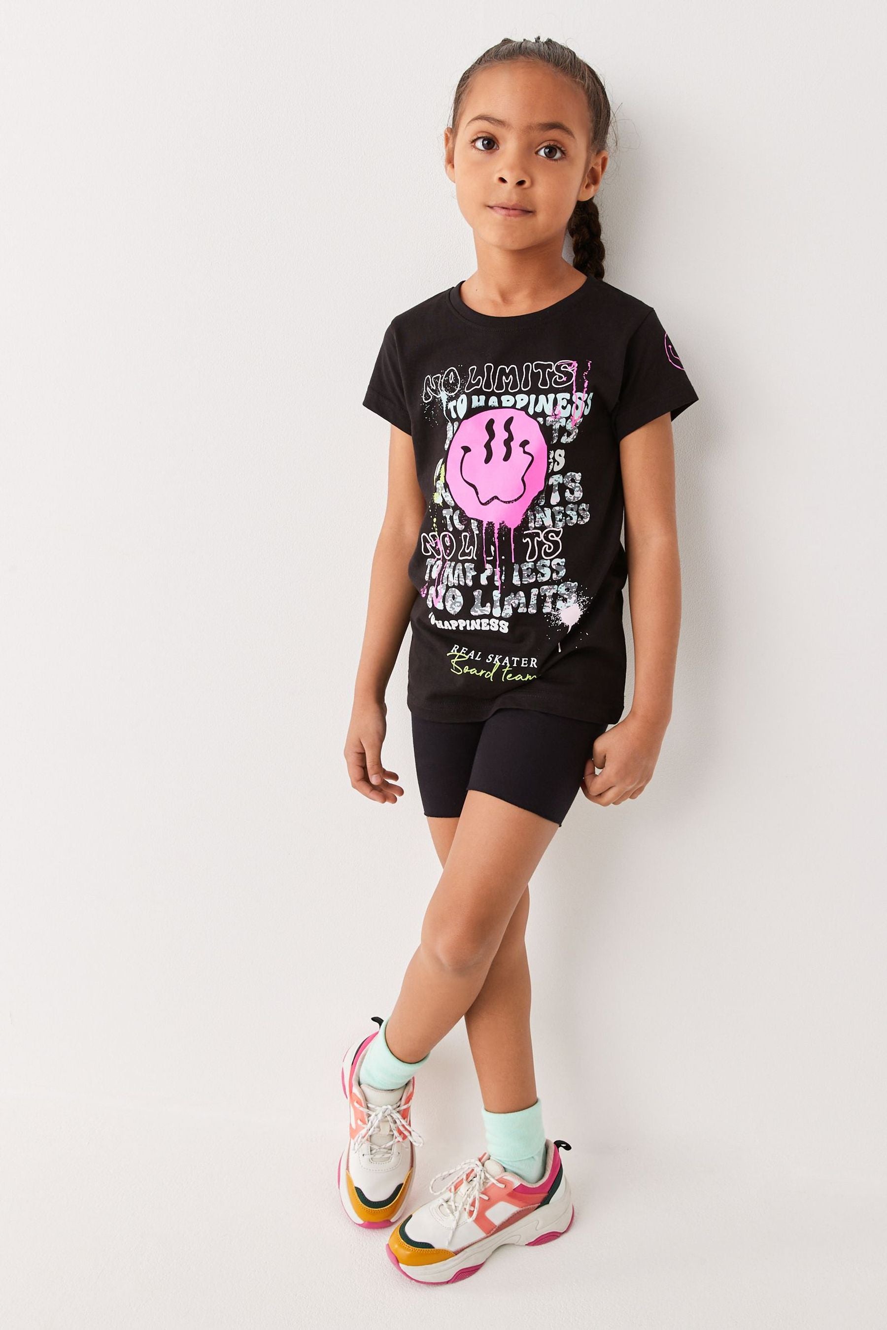 Black Graffiti Splat T-Shirt (3-16yrs)