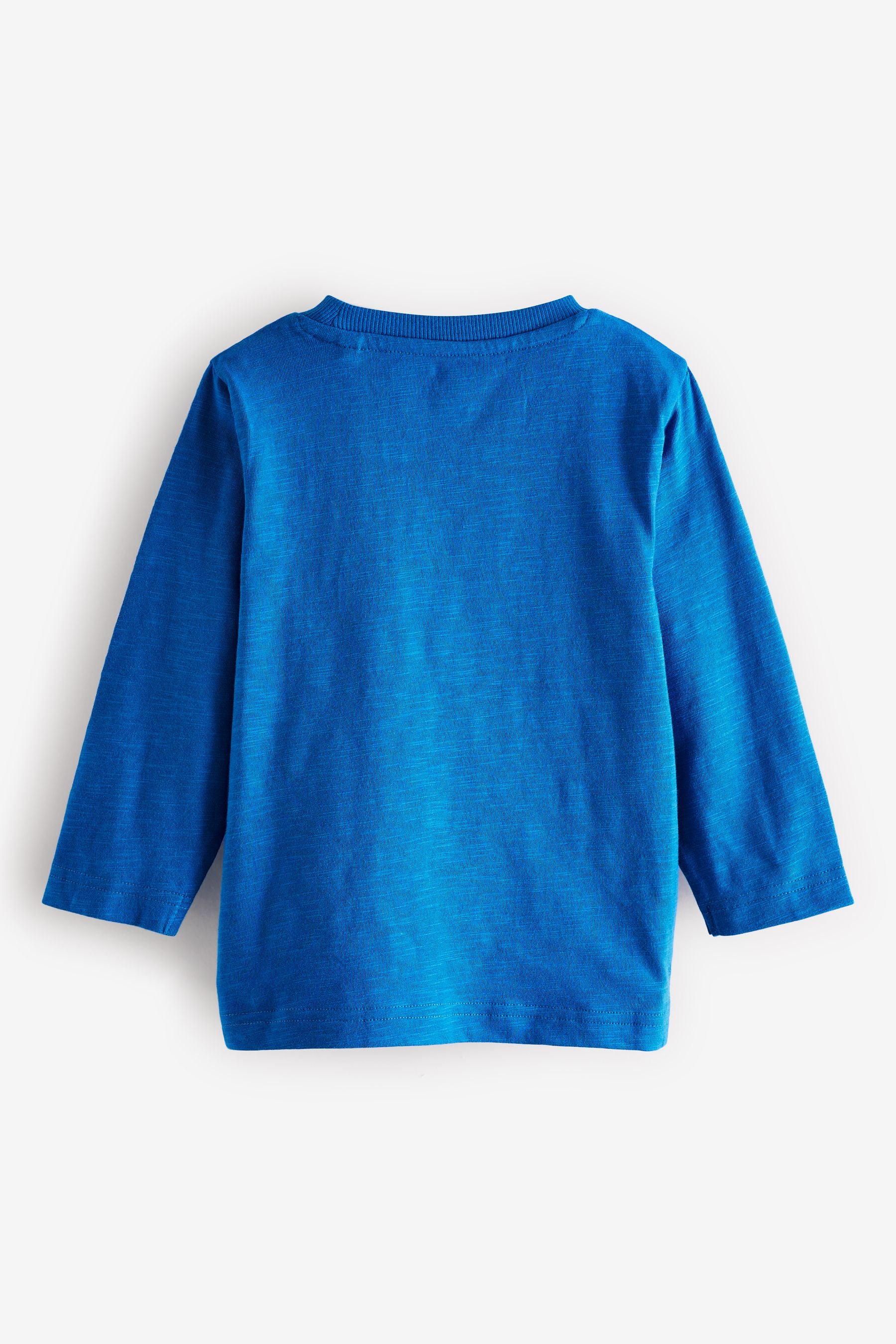 Cobalt Blue Transport Long Sleeve Appliqu T-Shirt (3mths-7yr