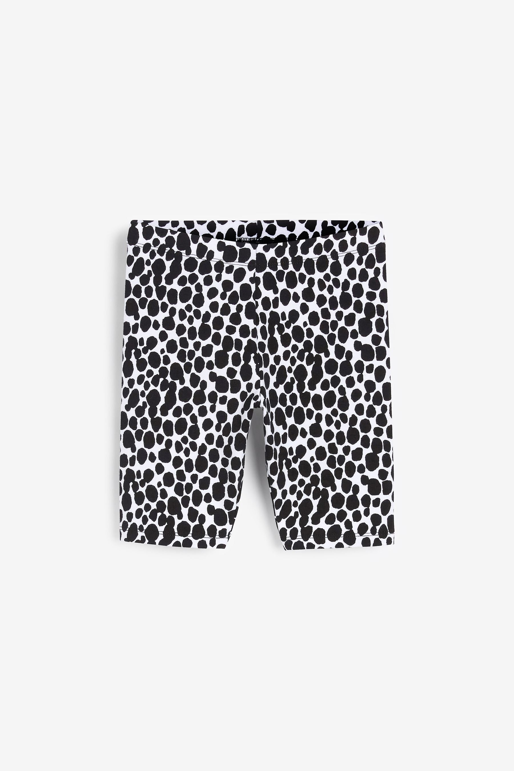 Black/White/Pink Leopard Glitter Cycling Shorts (3-16yrs)