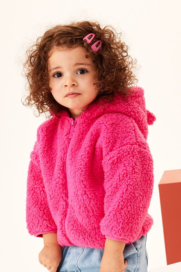 Bright Pink Fleece Zip Through (3mths-7yrs)