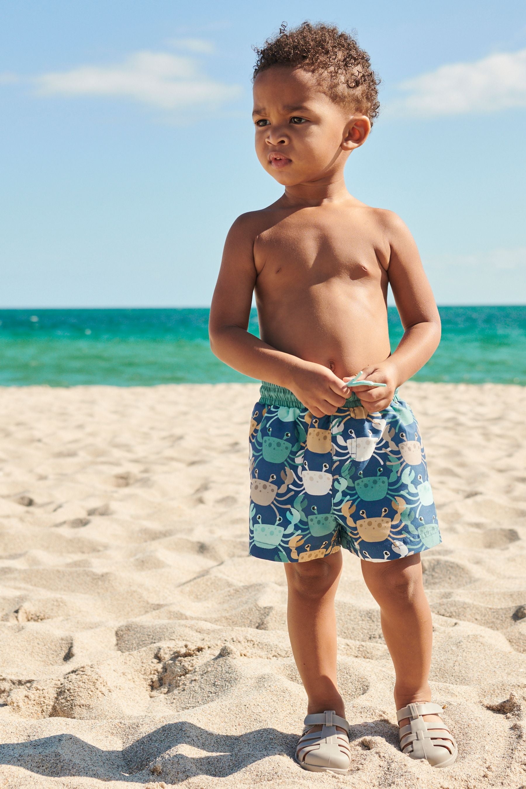 Navy Crabs Swim Shorts (3mths-7yrs)