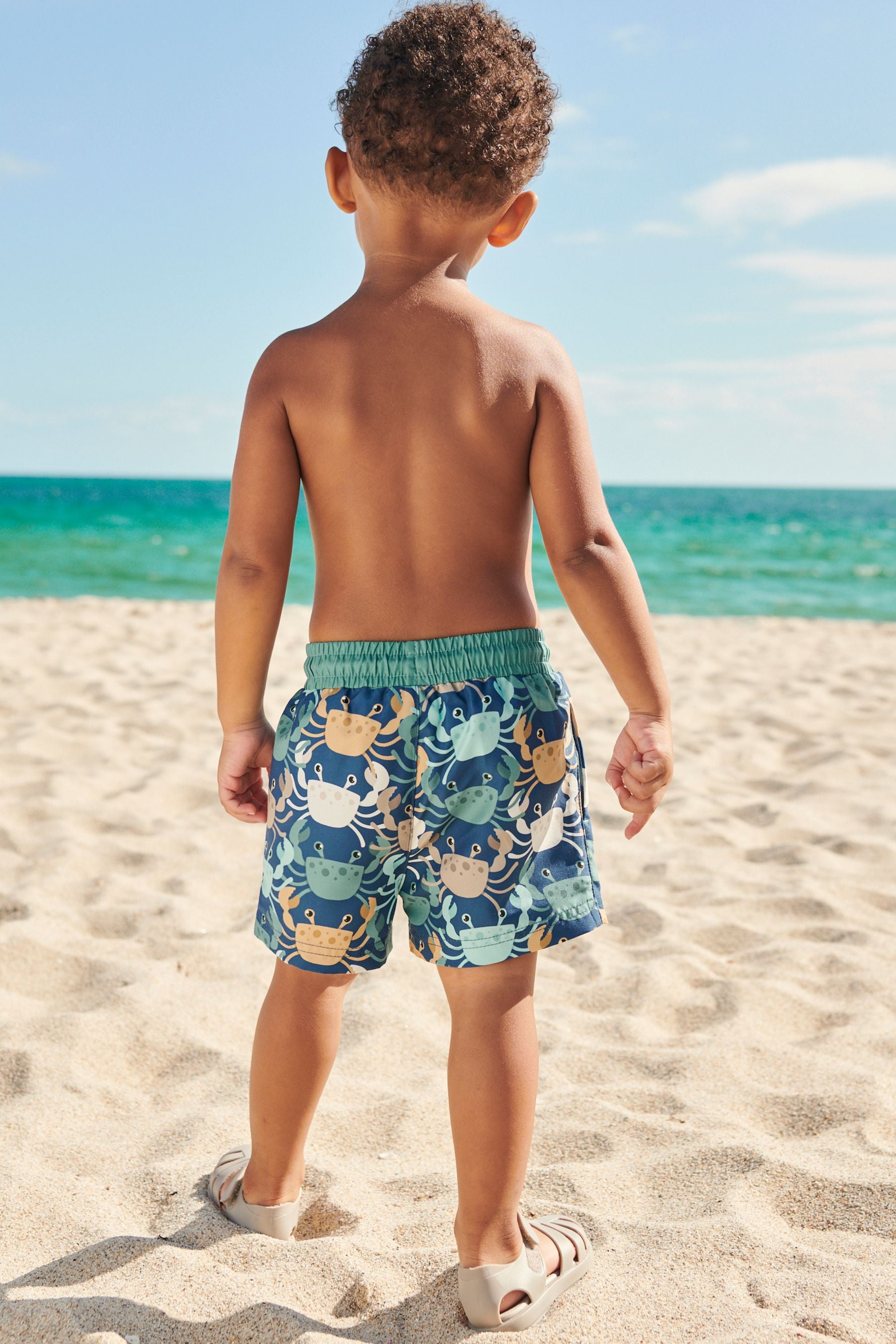 Navy Crabs Swim Shorts (3mths-7yrs)