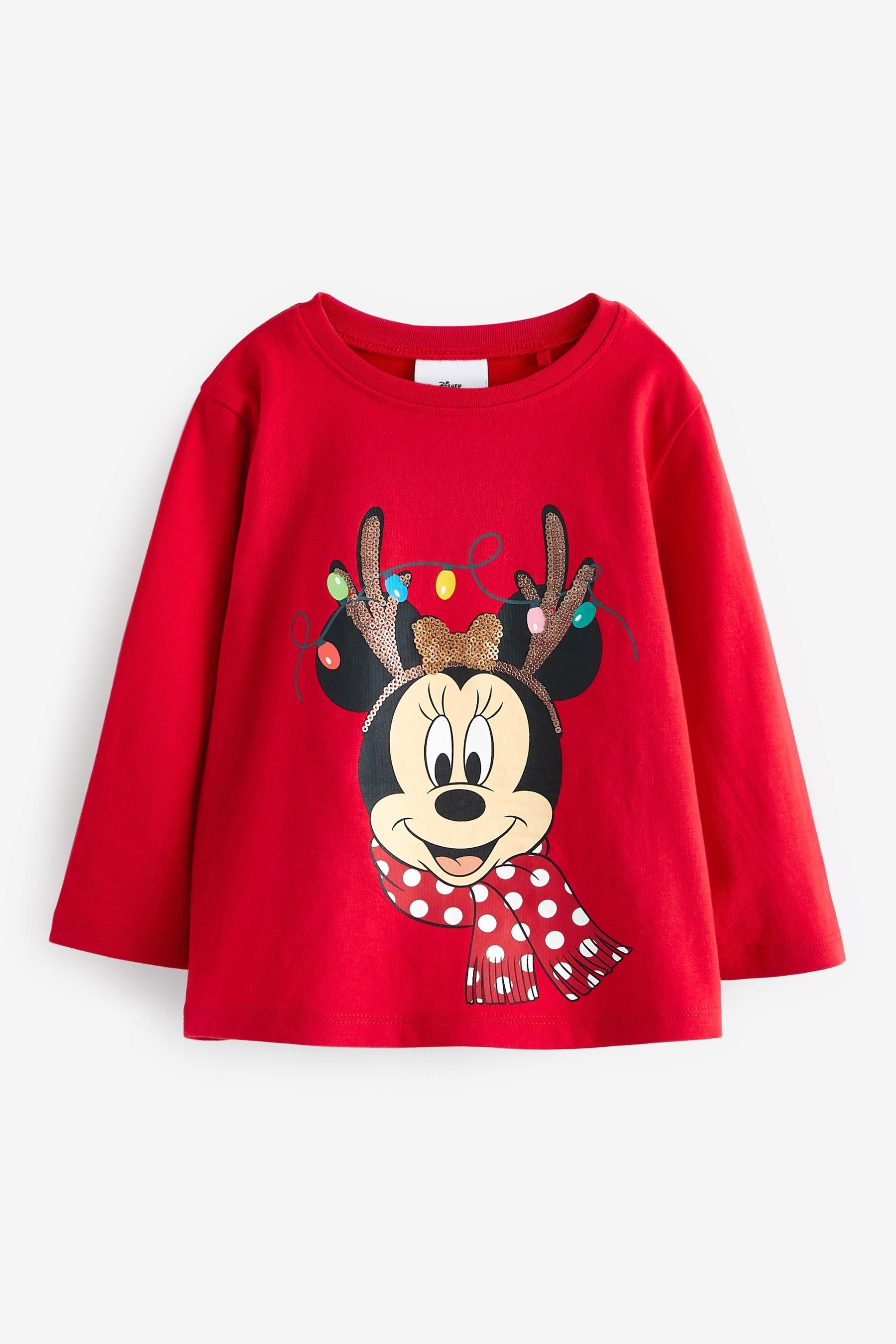 Red Disney Minnie Mouse Christmas T-Shirt (3mths-7yrs)