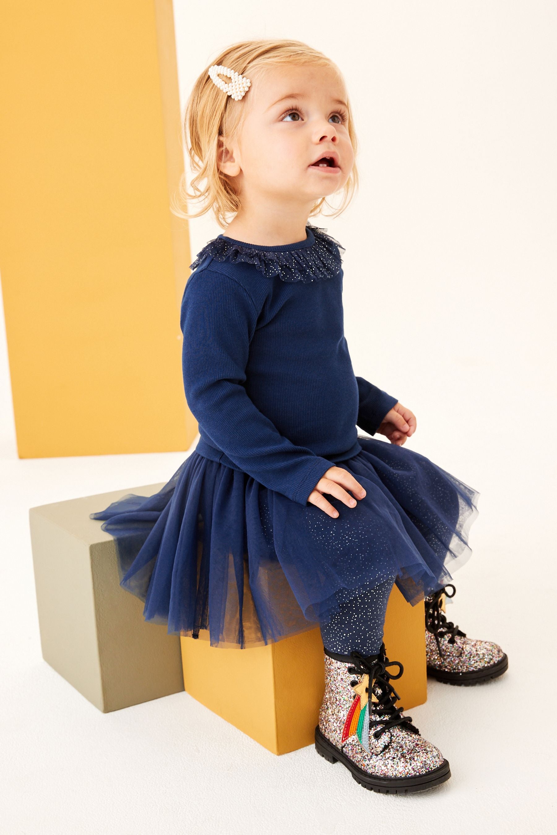 Navy Blue Tutu Leggings (3mths-7yrs)