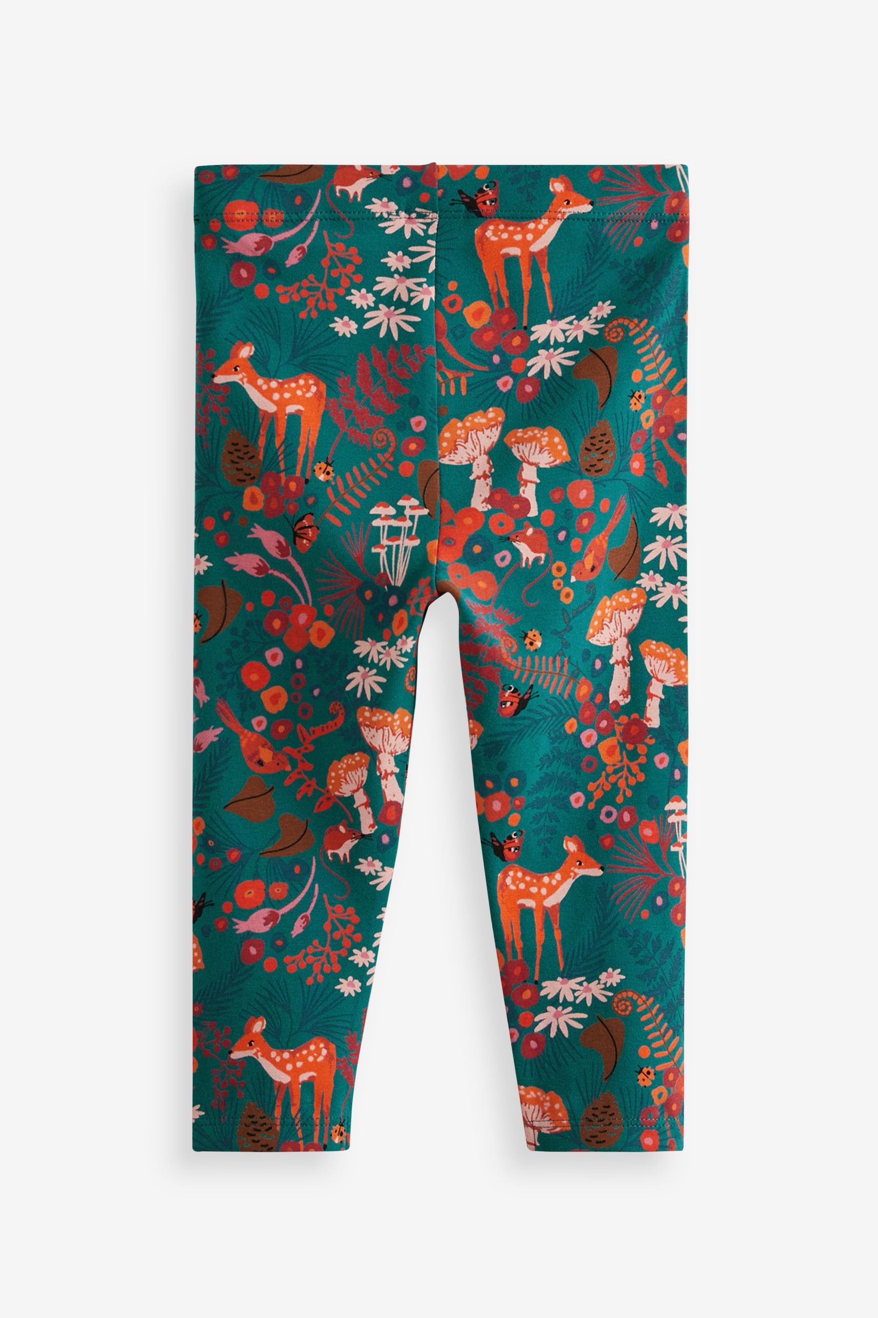 Red/Green Deer 3 Pack Jersey Leggings (3mths-7yrs)