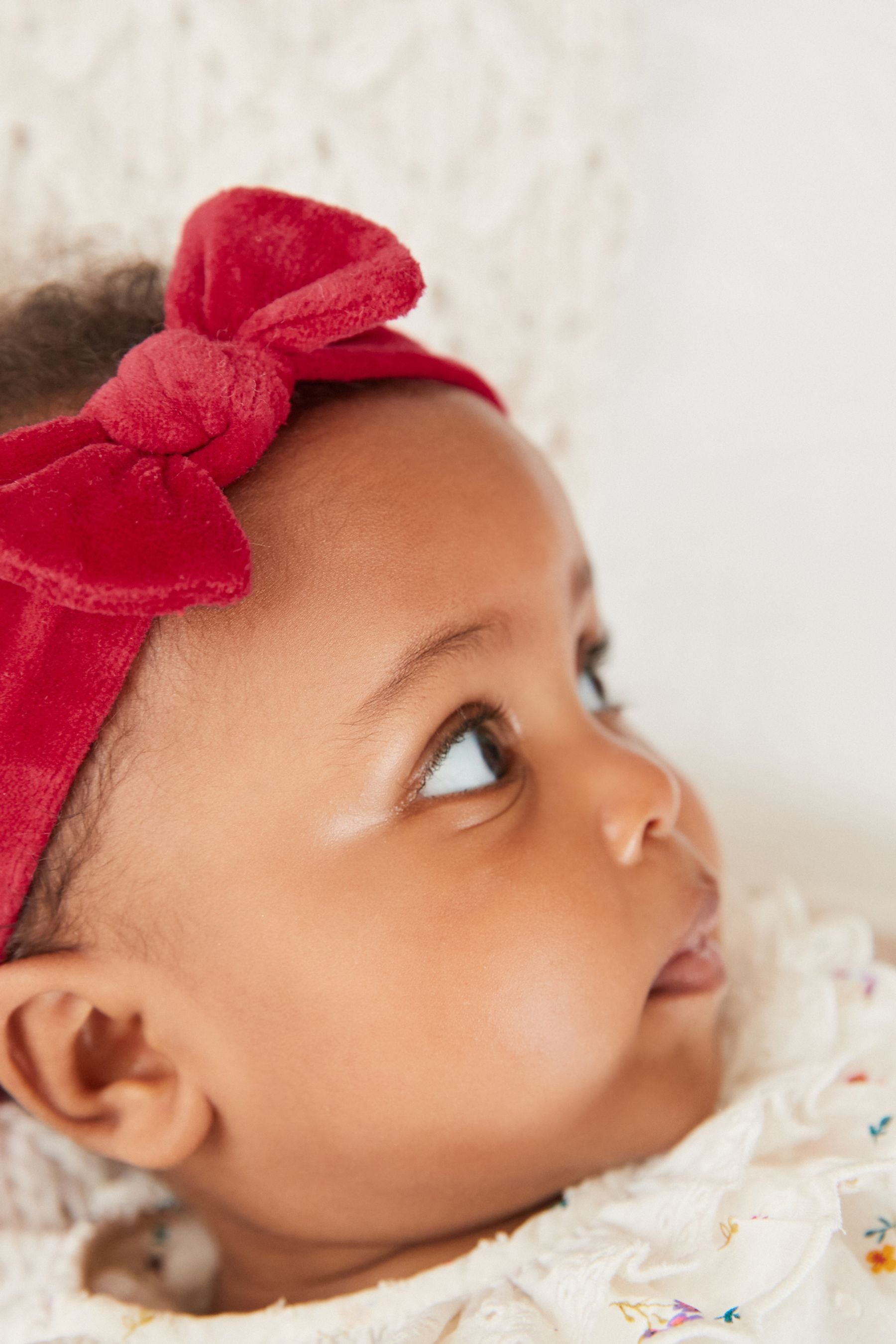 Red Velour Baby Headband (0-18mths)