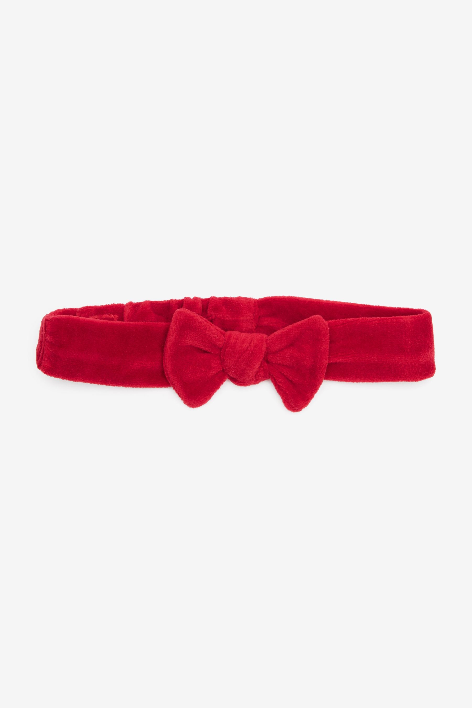 Red Velour Baby Headband (0-18mths)