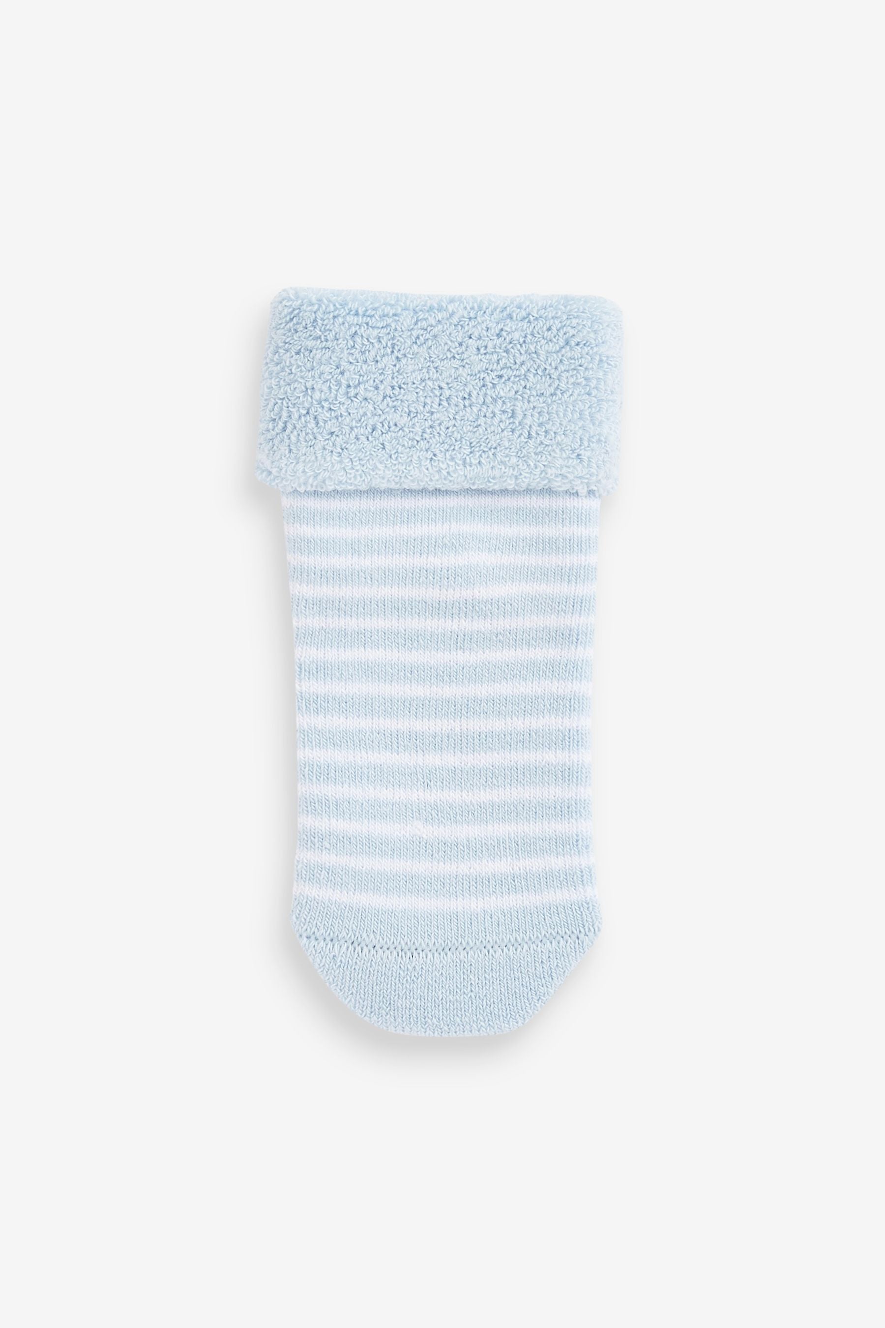 Blue Elephant Towelling Baby Socks 3 Pack (0mths-2yrs)