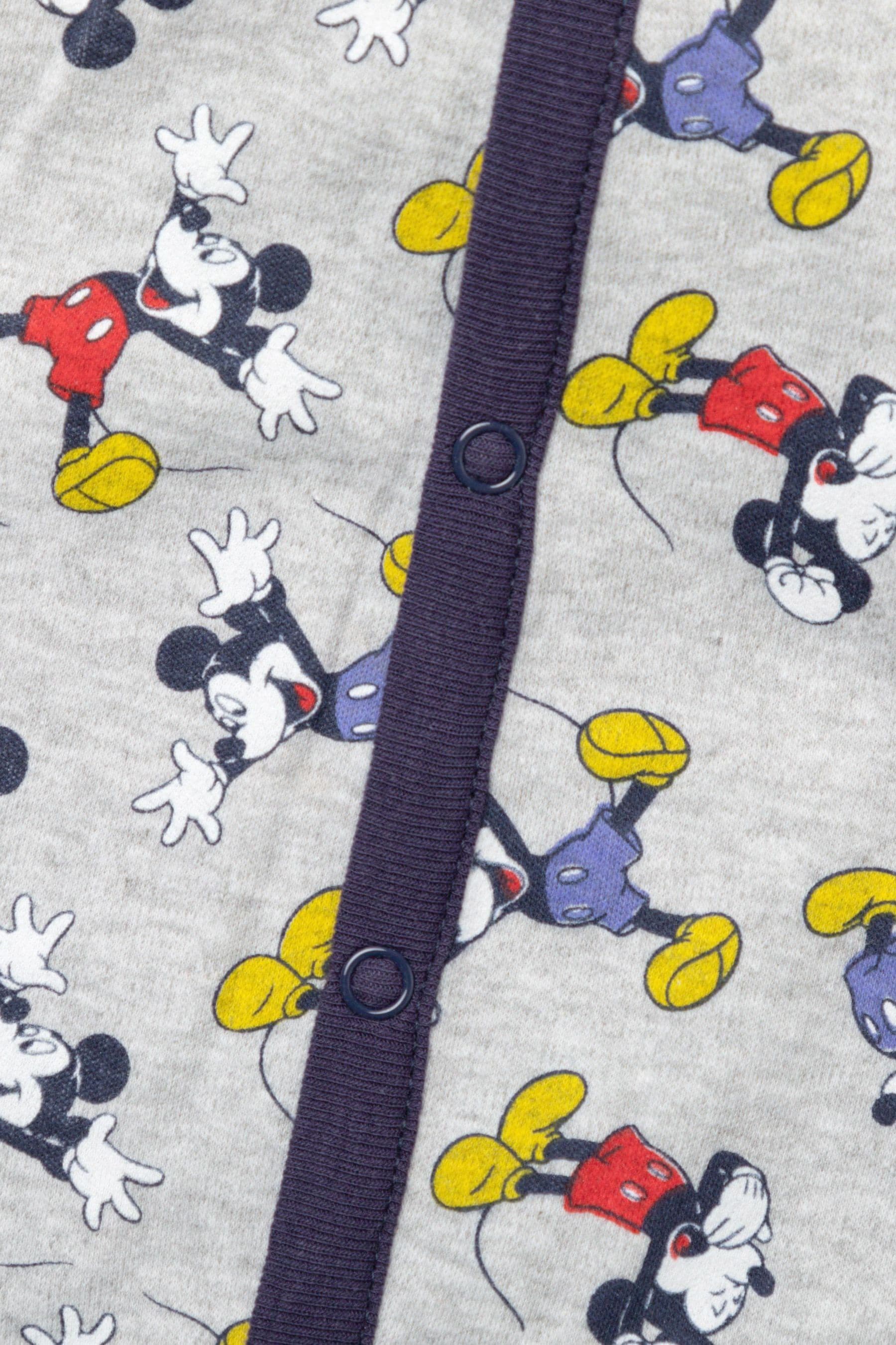 Grey Disney Mickey Mouse Grey Sleepsuit, Bodysuit and Bib Set