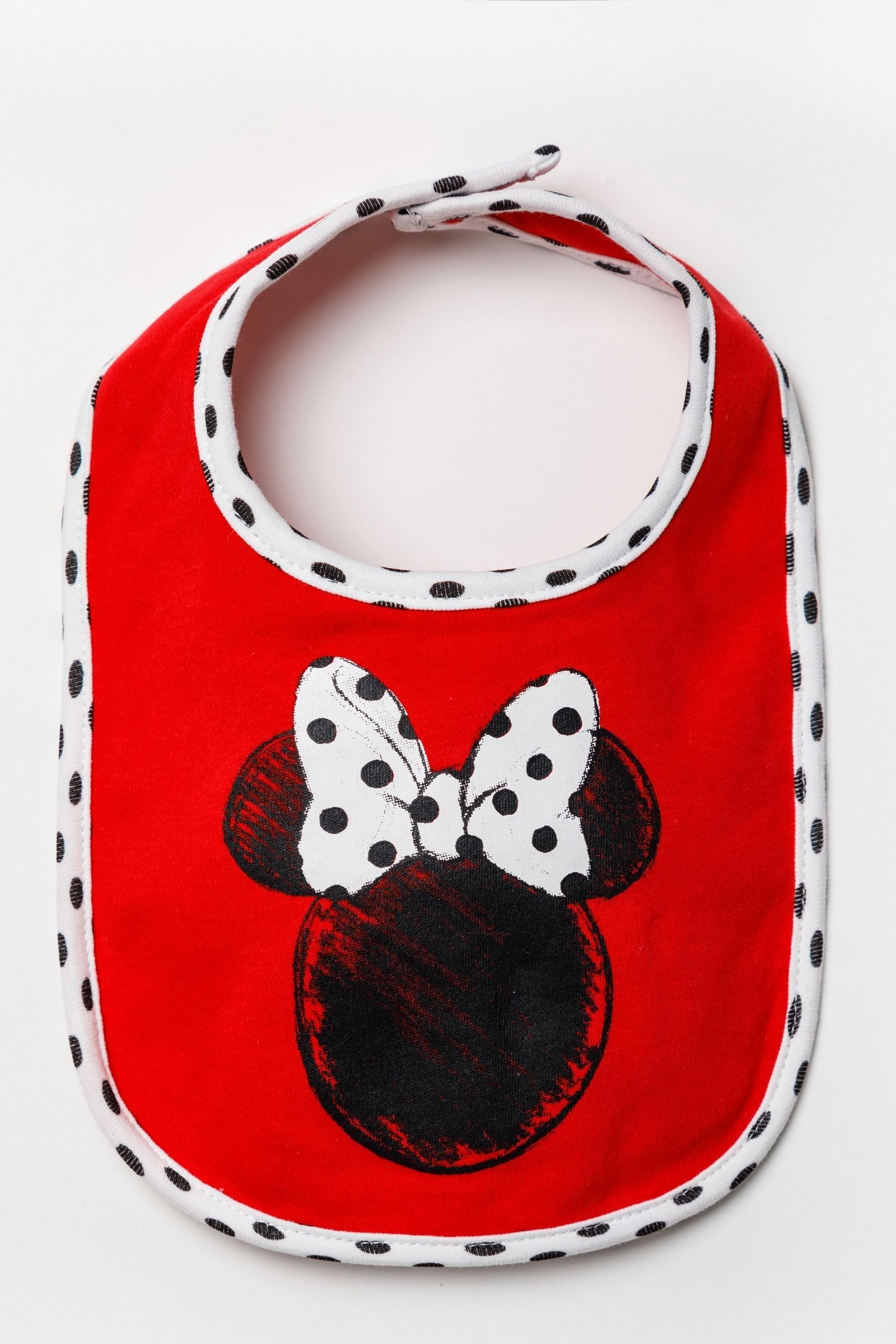 Red Disney Red Minnie Mouse Sleepsuit, Bodysuit And Bib Set