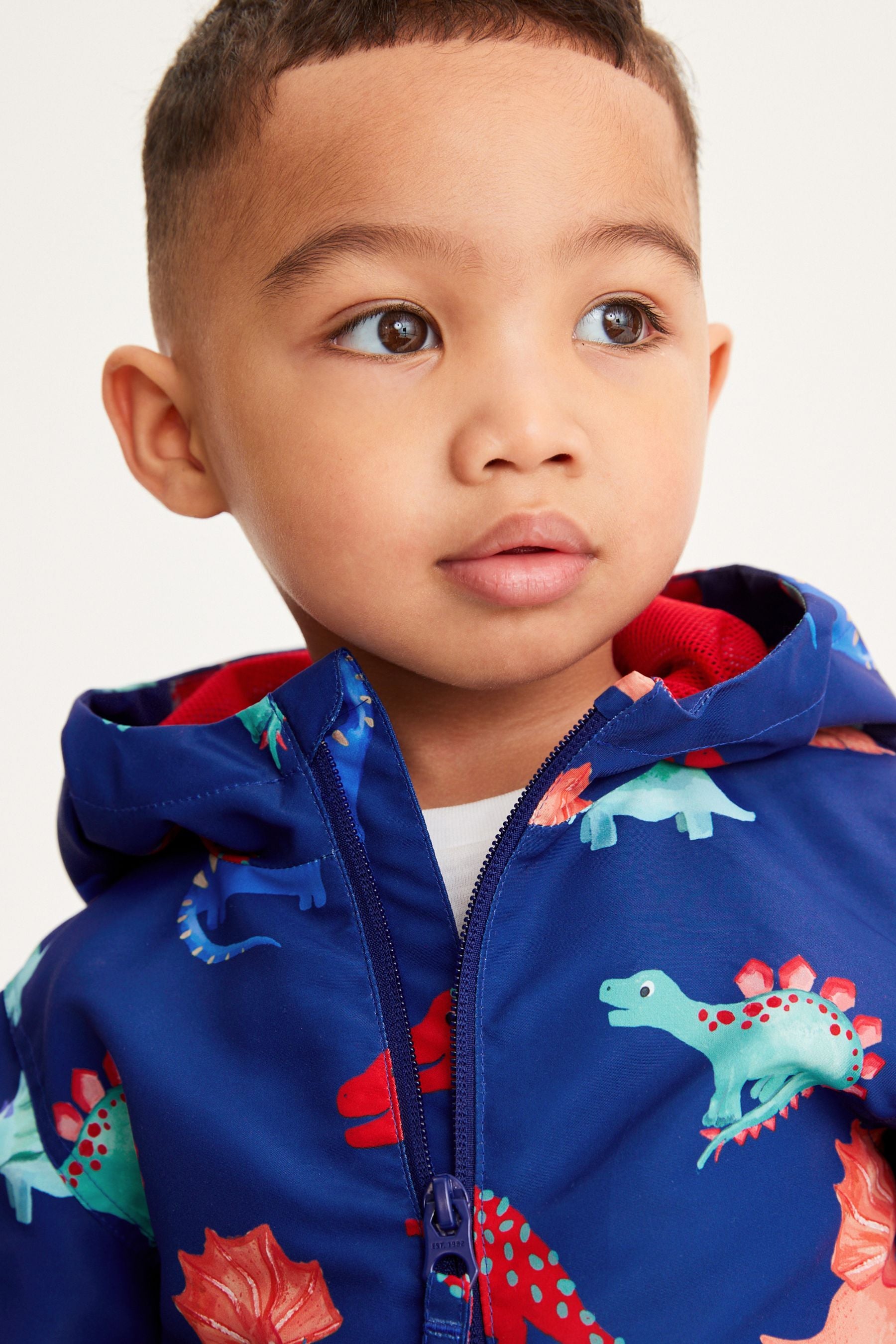 Navy Blue Dinosaur Shower Resistant Jacket (3mths-7yrs)