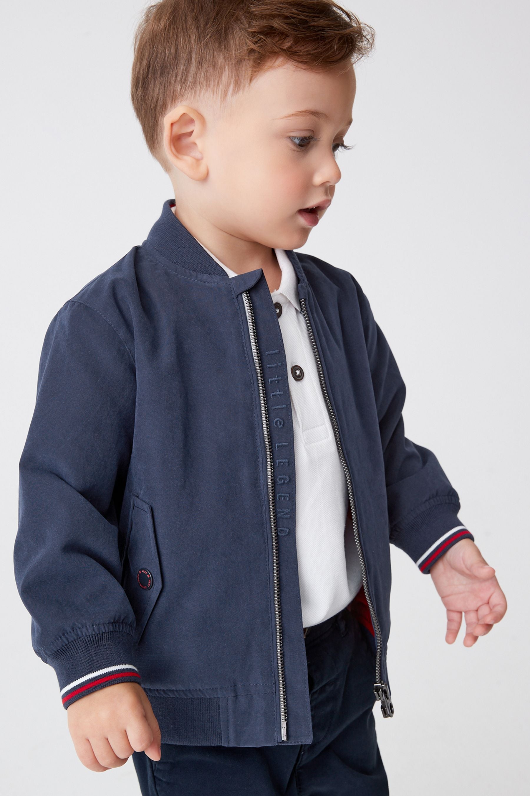 Navy Blue Harrington Jacket (3mths-7yrs)