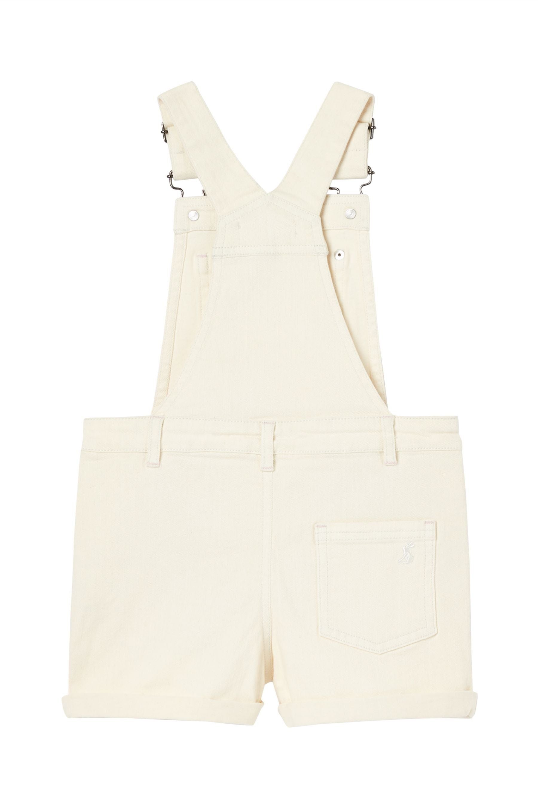 Joules Cream Garland Short Denim Jumpsuit