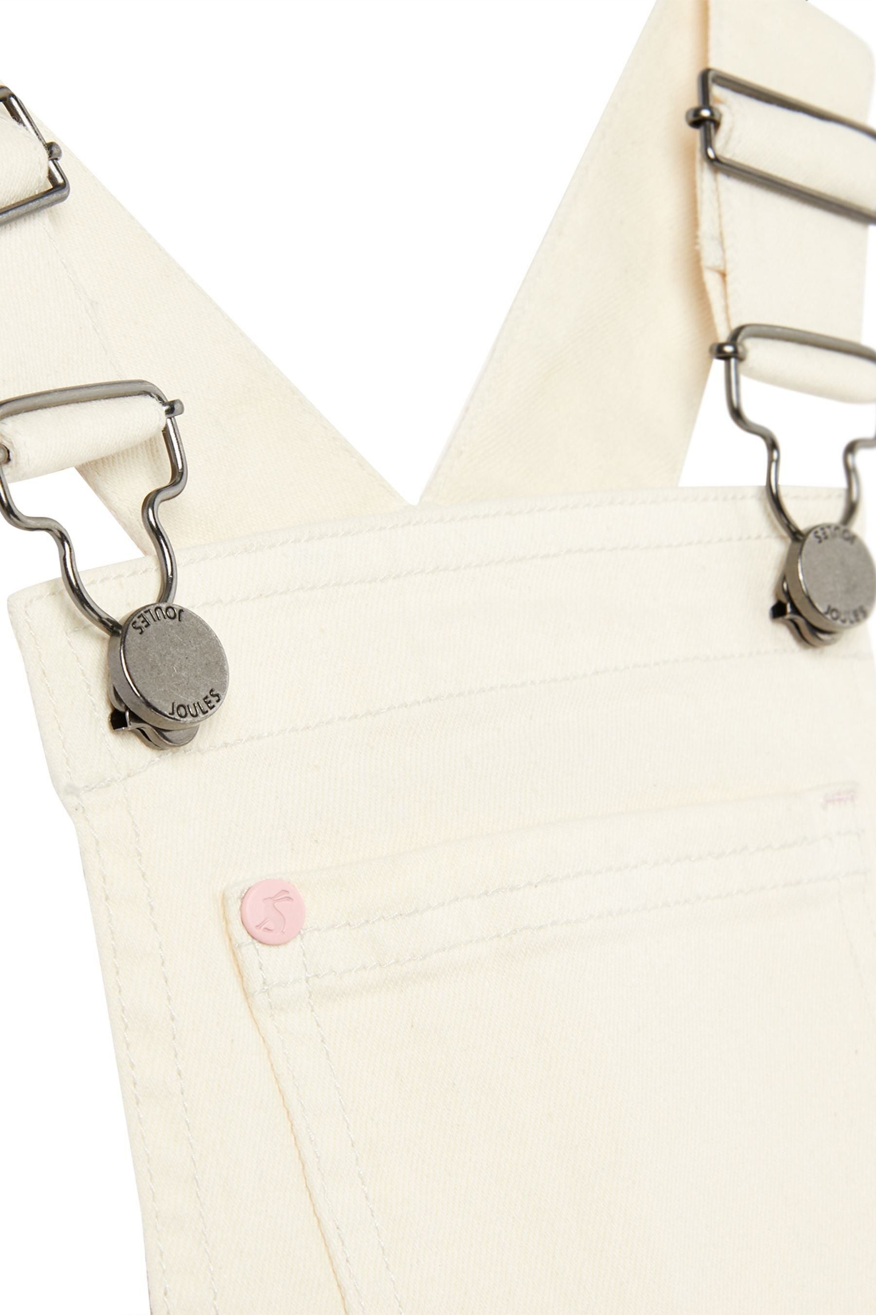 Joules Cream Garland Short Denim Jumpsuit