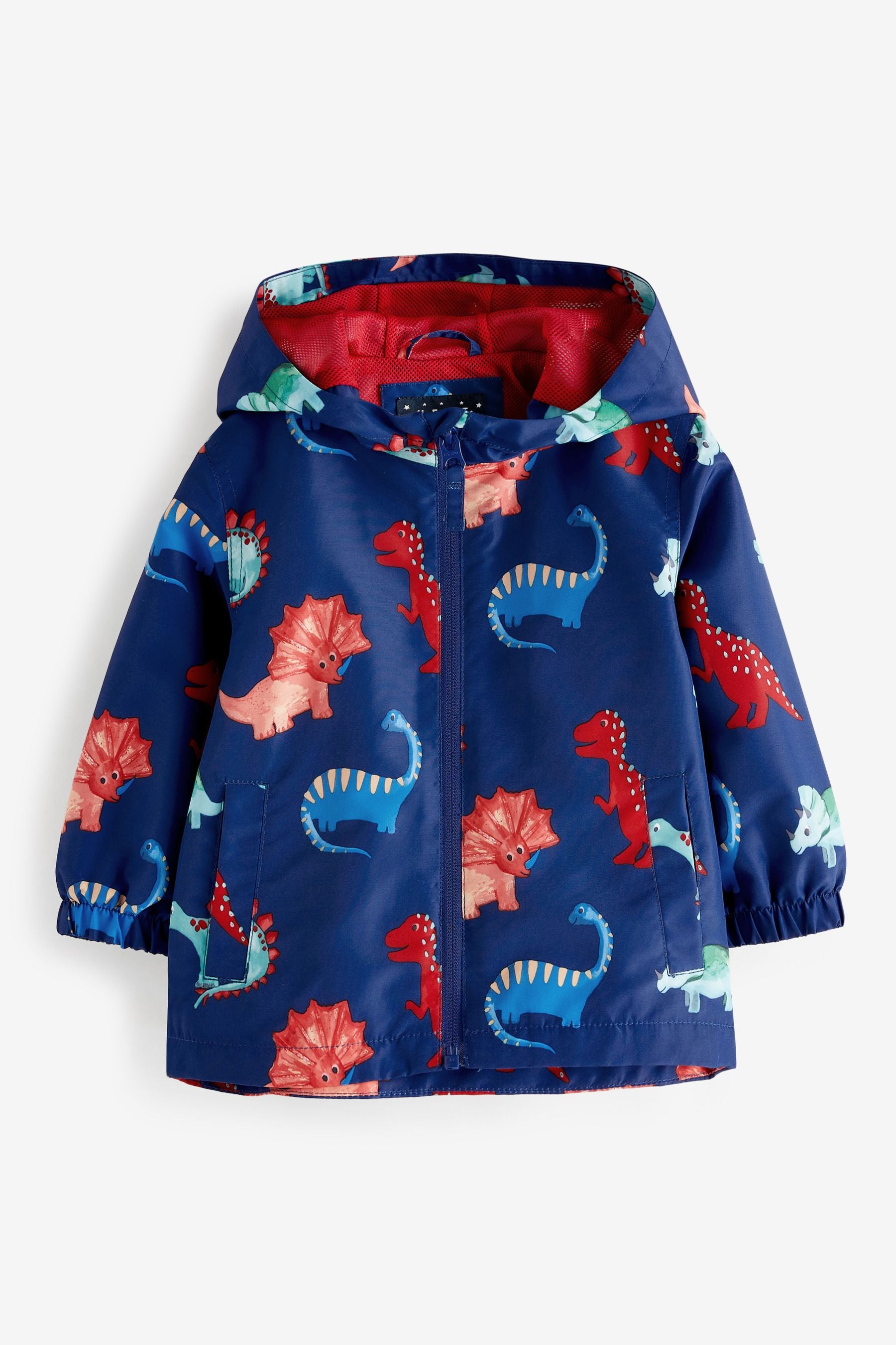 Navy Blue Dinosaur Shower Resistant Jacket (3mths-7yrs)